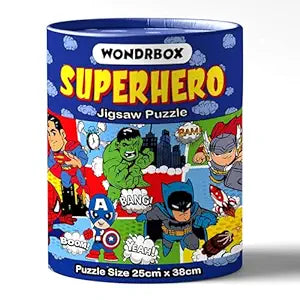 Birthday Return Gifts for Kids ,60 pcs Superhero Jigsaw Puzzle| Pack of 5 (Age 5-10)
