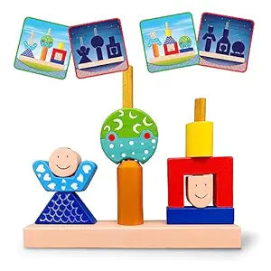 Day And Night Stacking Wooden Toy, Age 2+