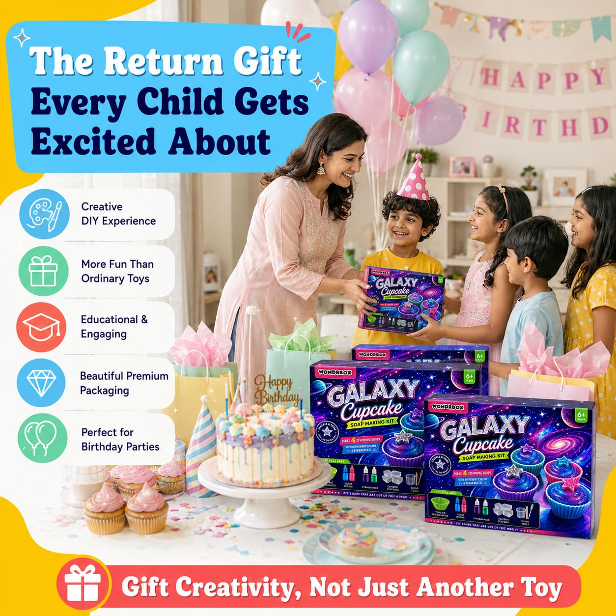 Galaxy Soap Making Science Kit for Kids pack of 5