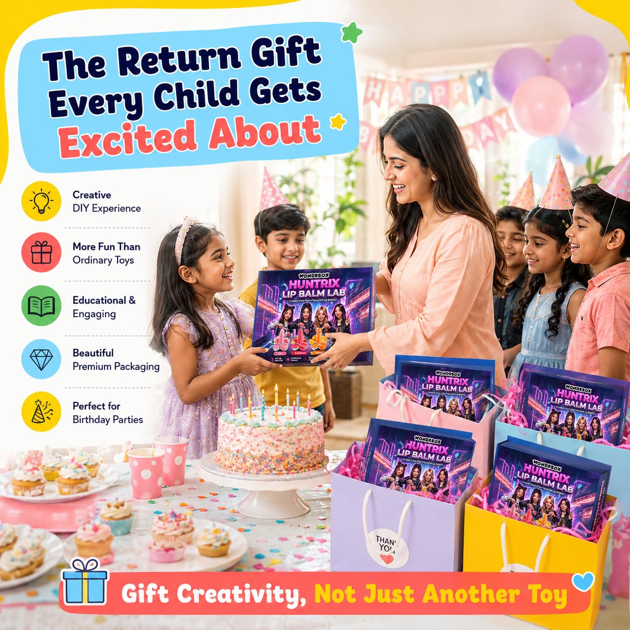 WONDRBOX Huntrix Lip Balm Lab DIY Kit