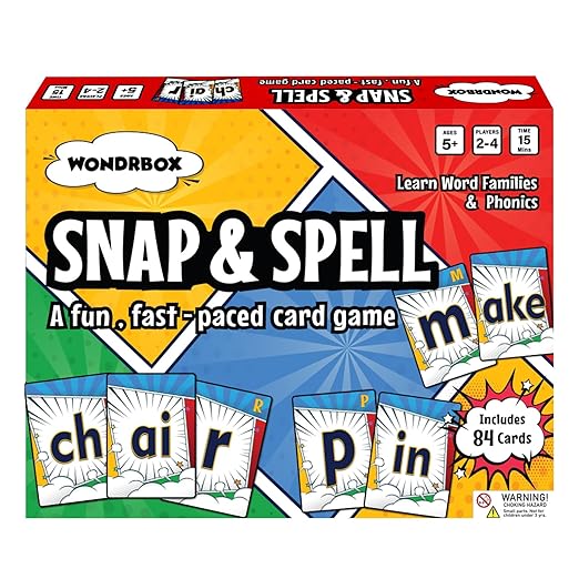 Snap & Spell Card Game, Ages 5+