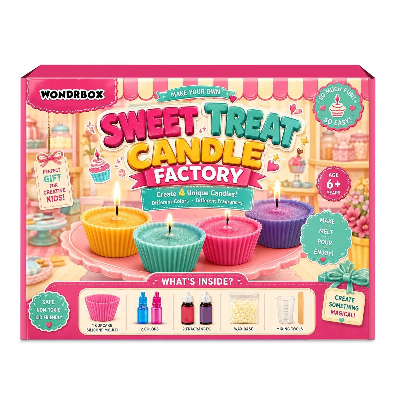 Sweet Treat Candle Factory Making Kit for Kids Age 6-14 DIY | STEM Art & Craft Activity Science Kit