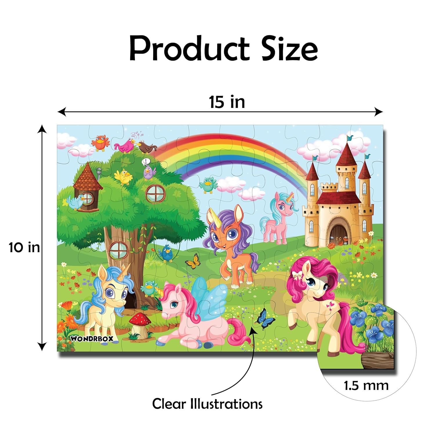 Birthday Return Gifts for Kids ,60 pcs Unicorn Jigsaw Puzzle,Pack of 5 Age 5+