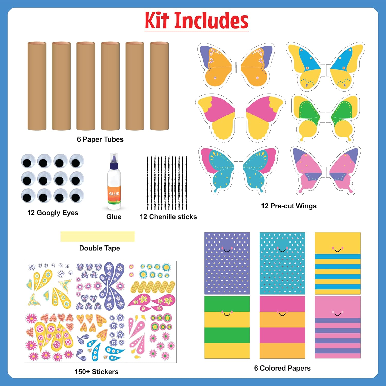 Butterflies Arts and Crafts Activity Kit, Age 4+