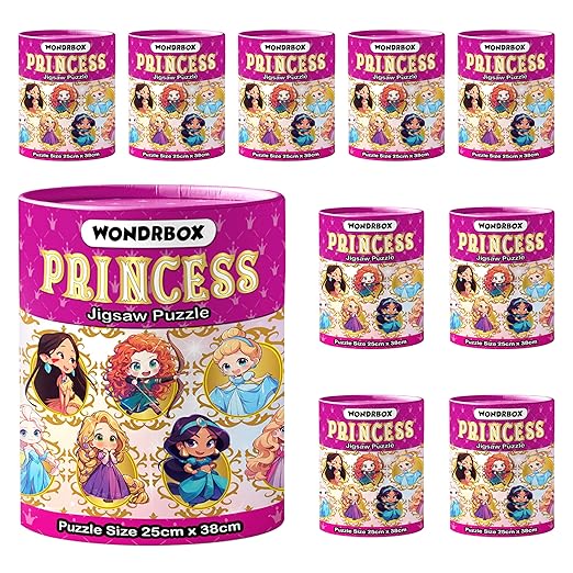 Birthday Return Gifts for Kids ,60 pcs Princess Jigsaw Puzzle,Pack of 10 Age 5+