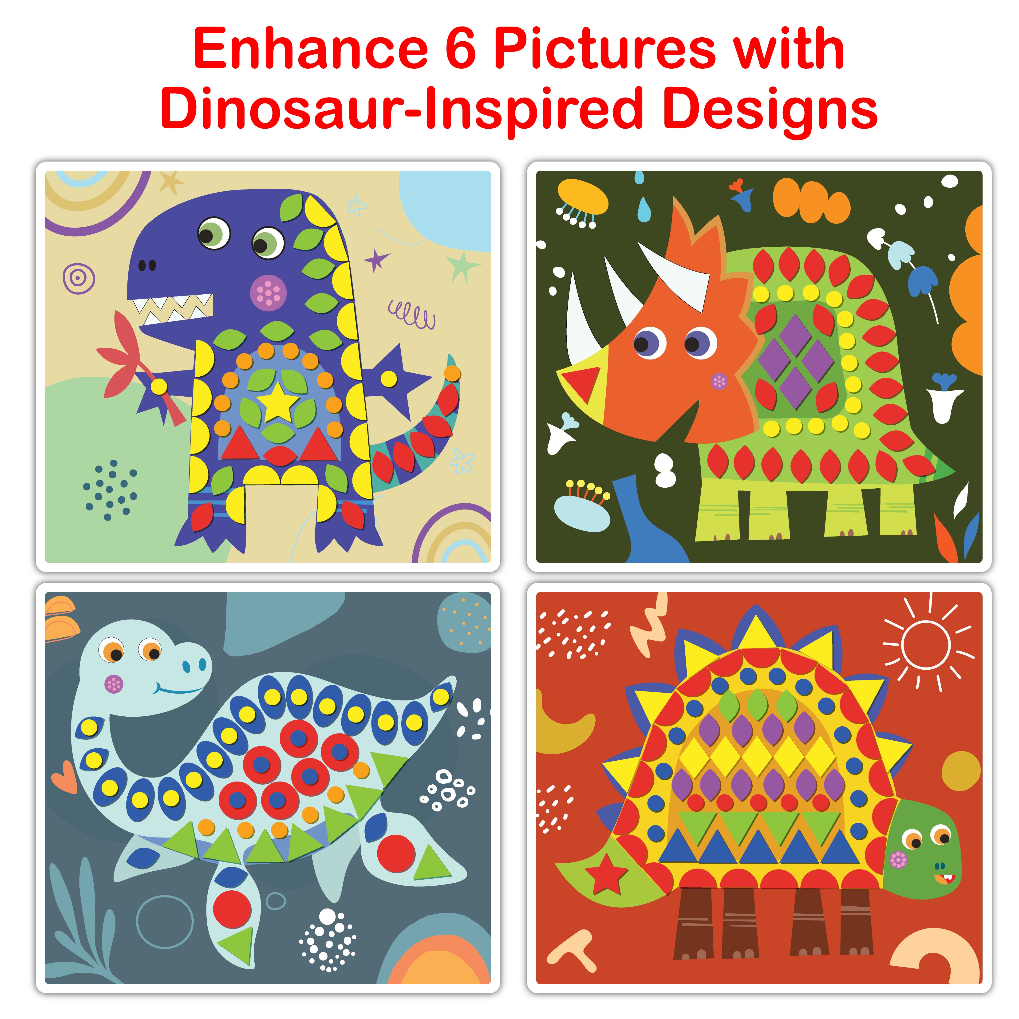 Sticky Mosaic Dinosaur Art Craft Kit, Age 3+