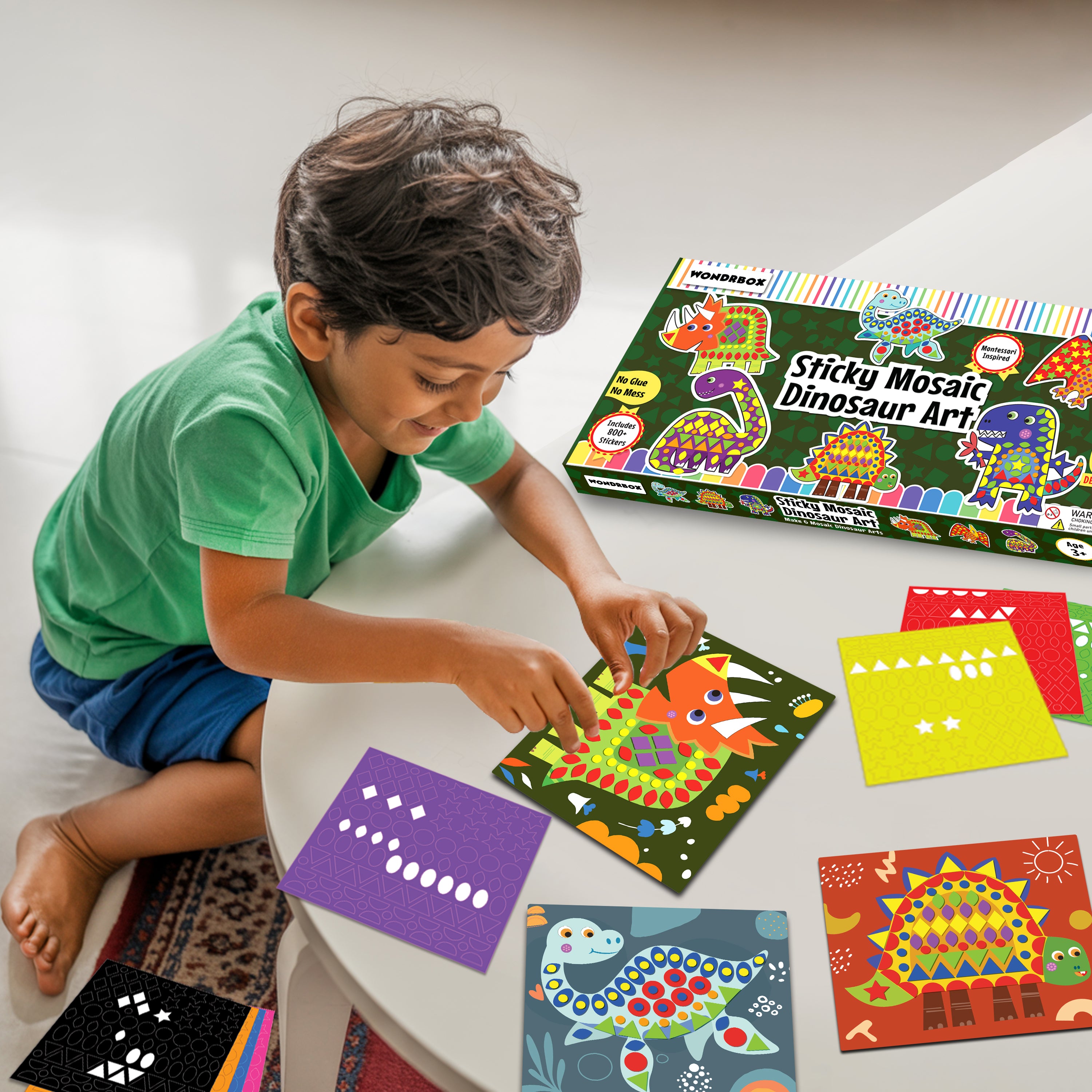 Sticky Mosaic Dinosaur Art Craft Kit, Age 3+