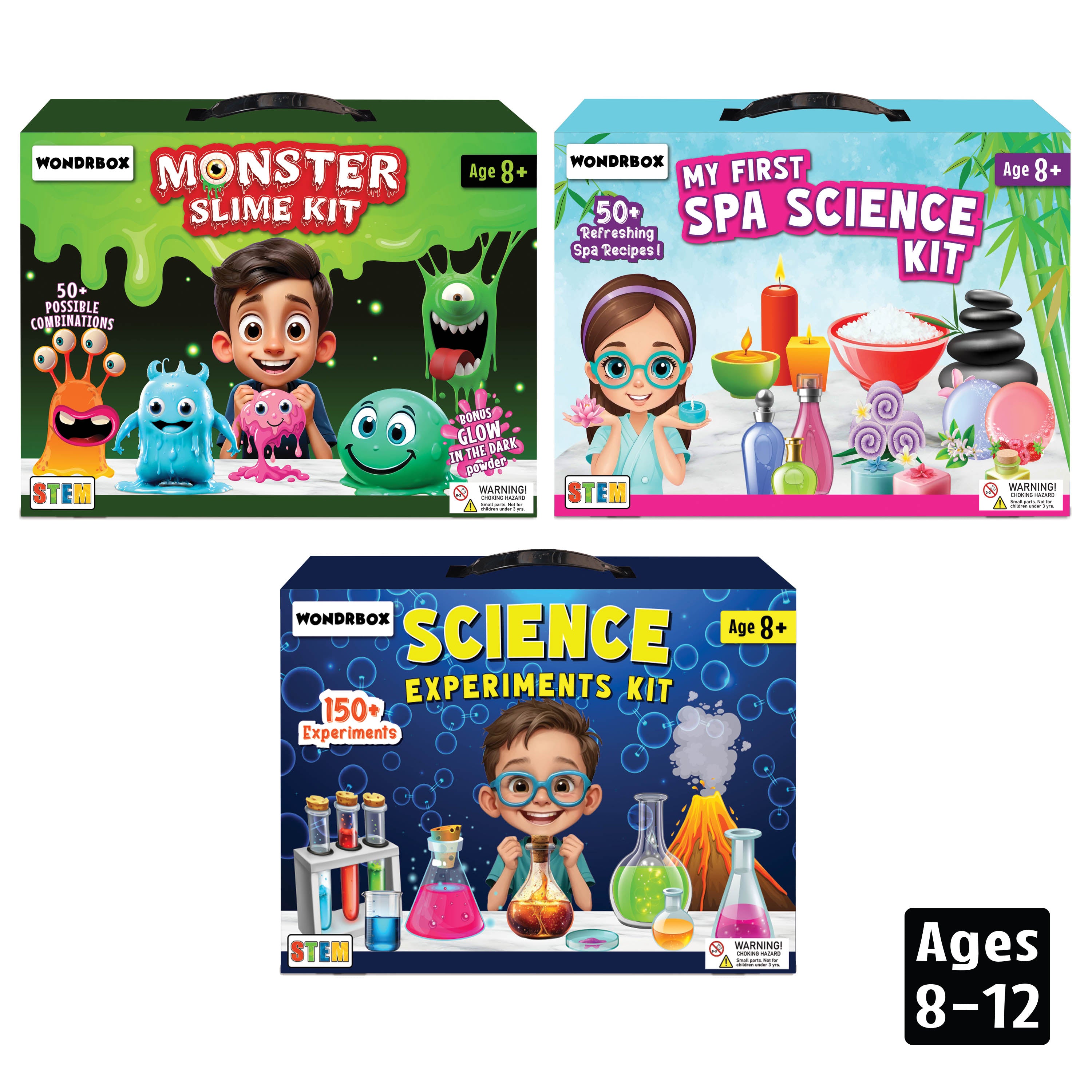 Science Kits (Set of 3), Age 8+