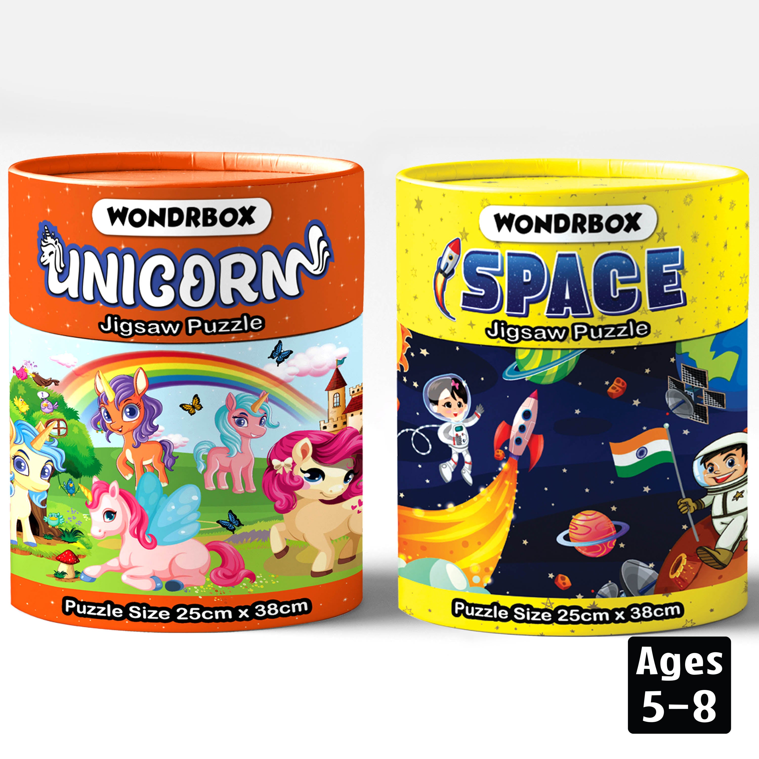 60 Pieces Unicorn and Space Puzzle, Age 5+