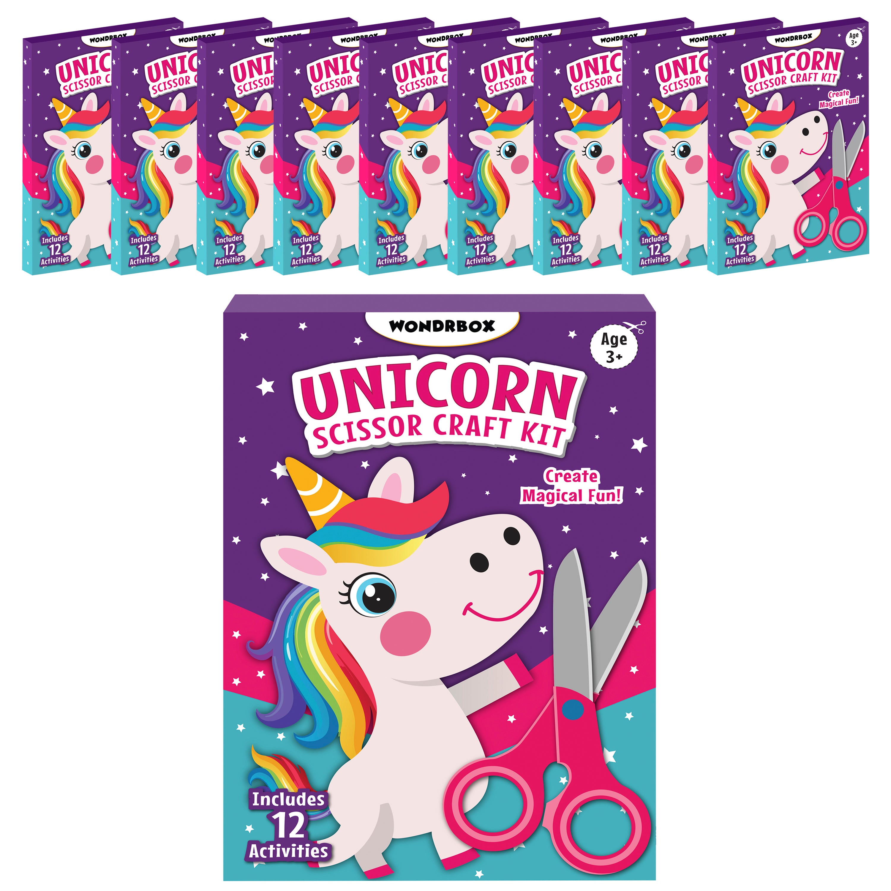 Birthday Return Gift Unicorn Scissor craft (Pack of 10) Age 3+
