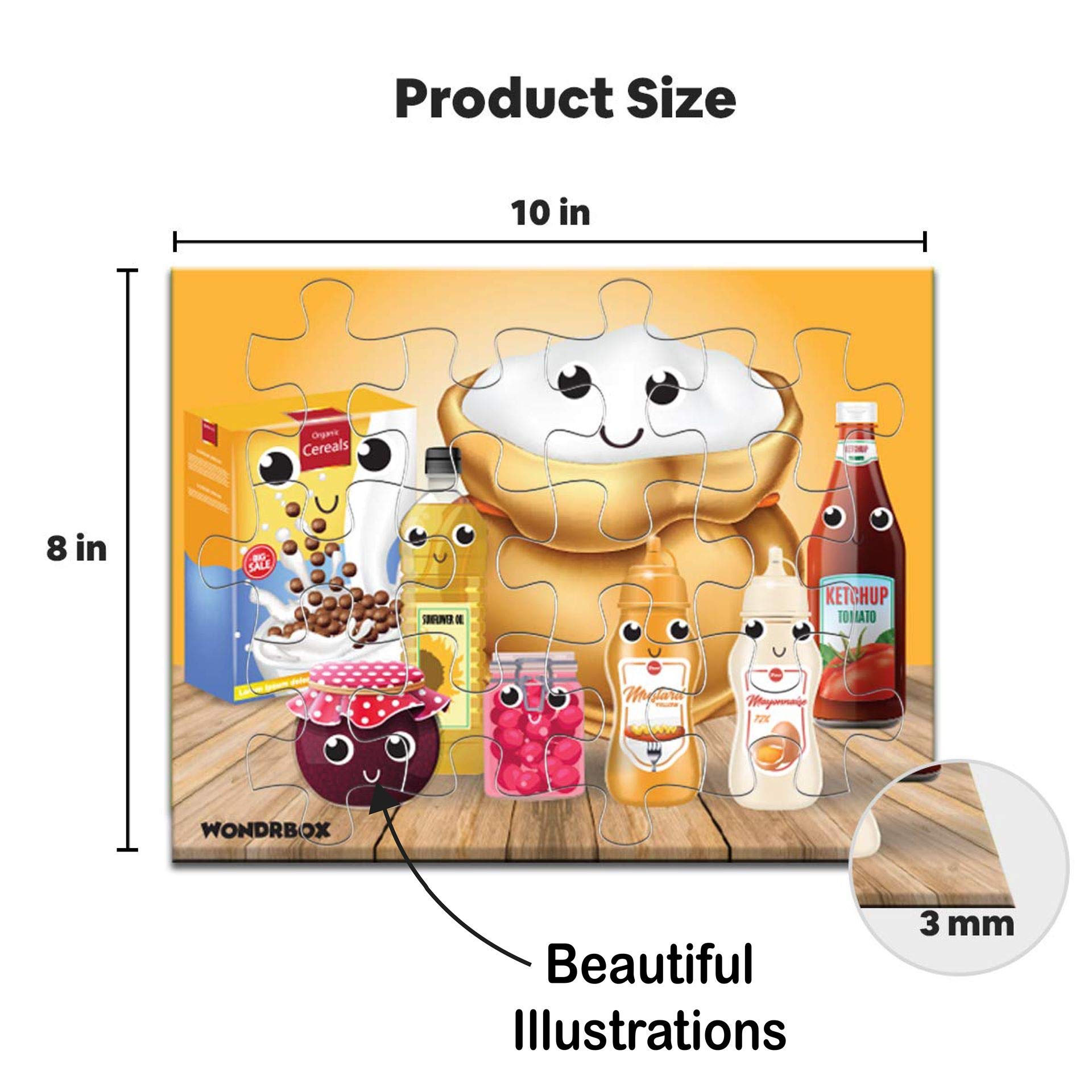 12Pcs Supermarket Jigsaw Puzzle, Age 3+