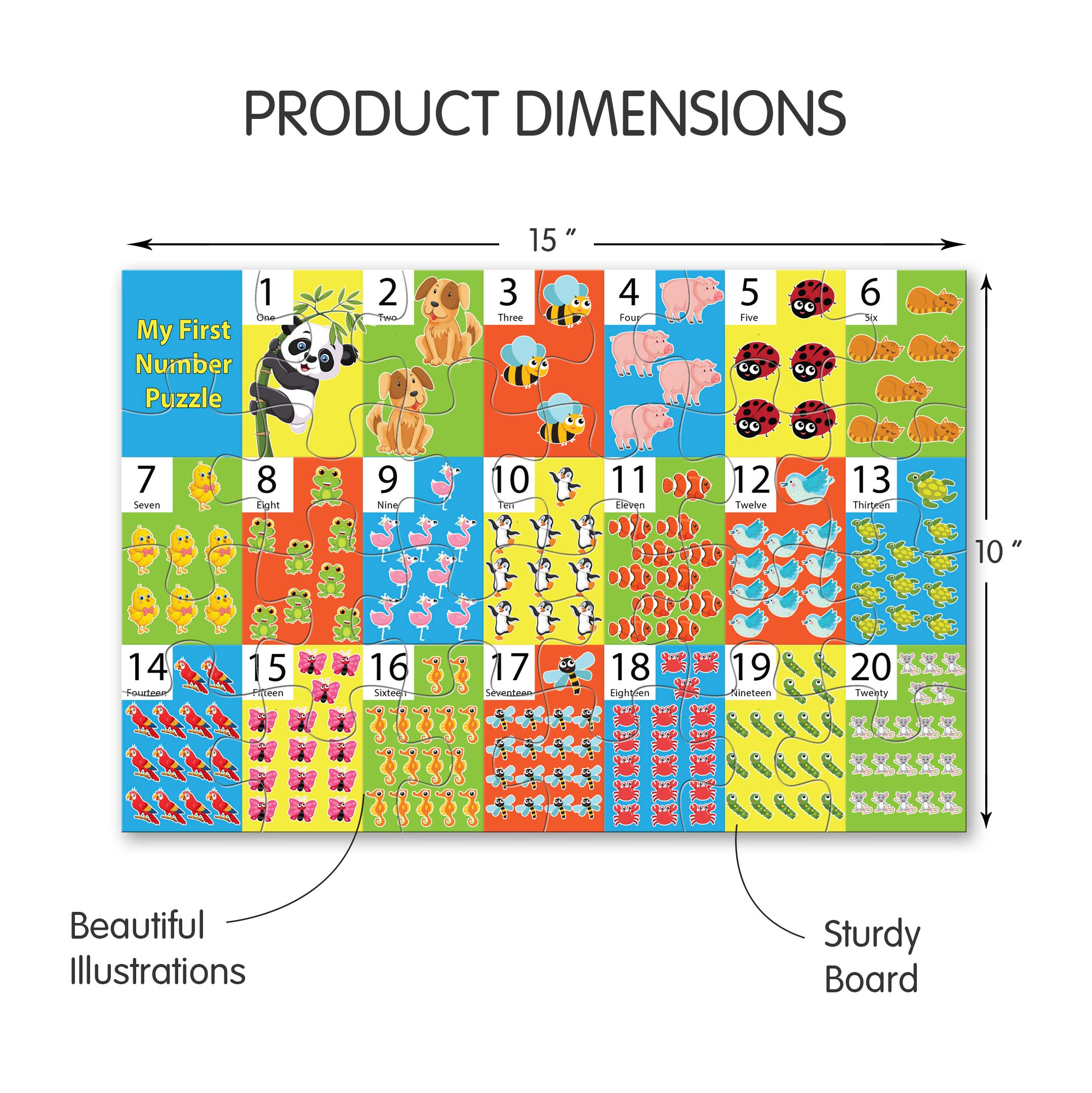 24 Pieces Number Jigsaw Puzzles, Age 2+