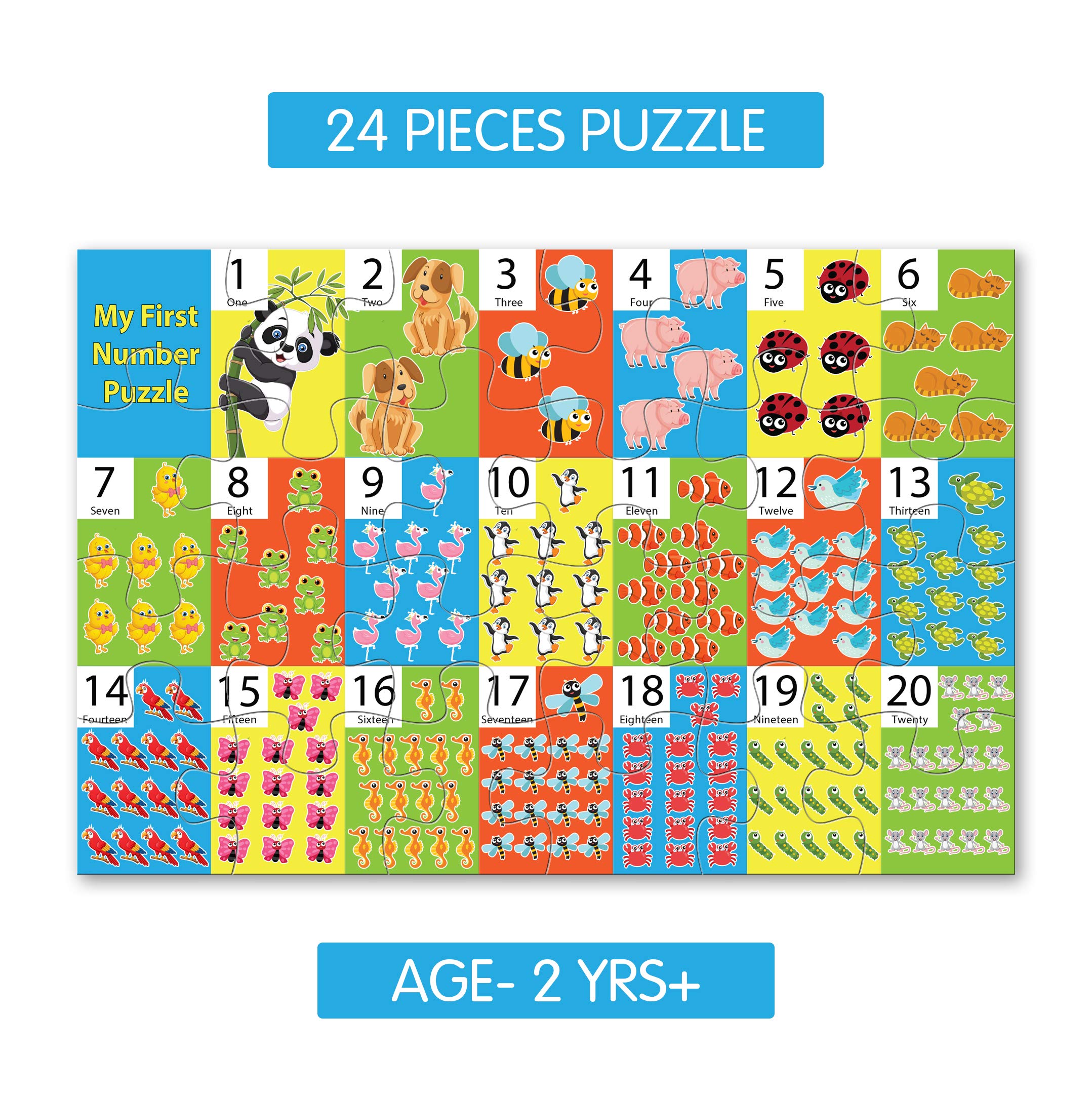 24 Pieces Number Jigsaw Puzzles, Age 2+