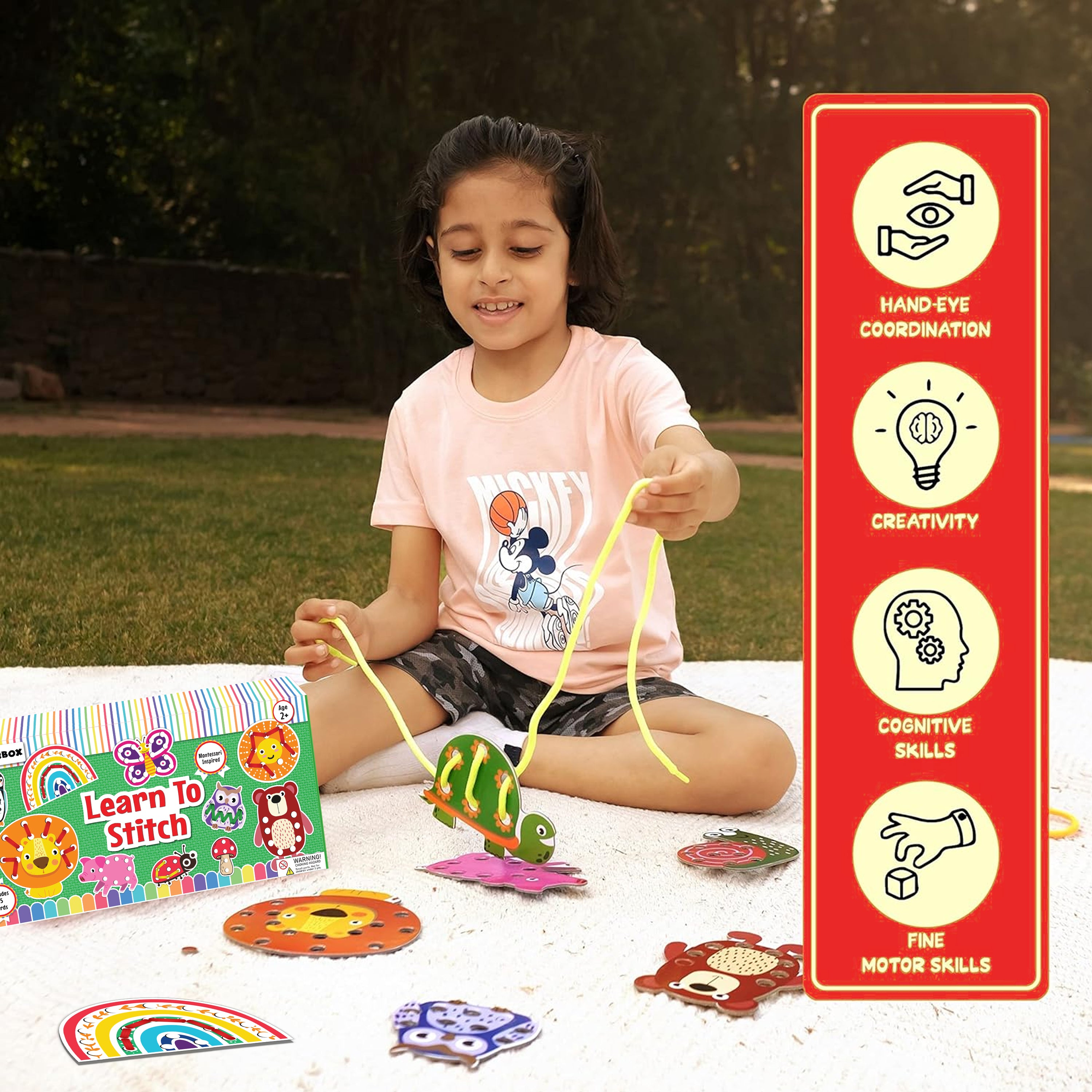 Learn to Stitch, Lacing Activity, Age 2+