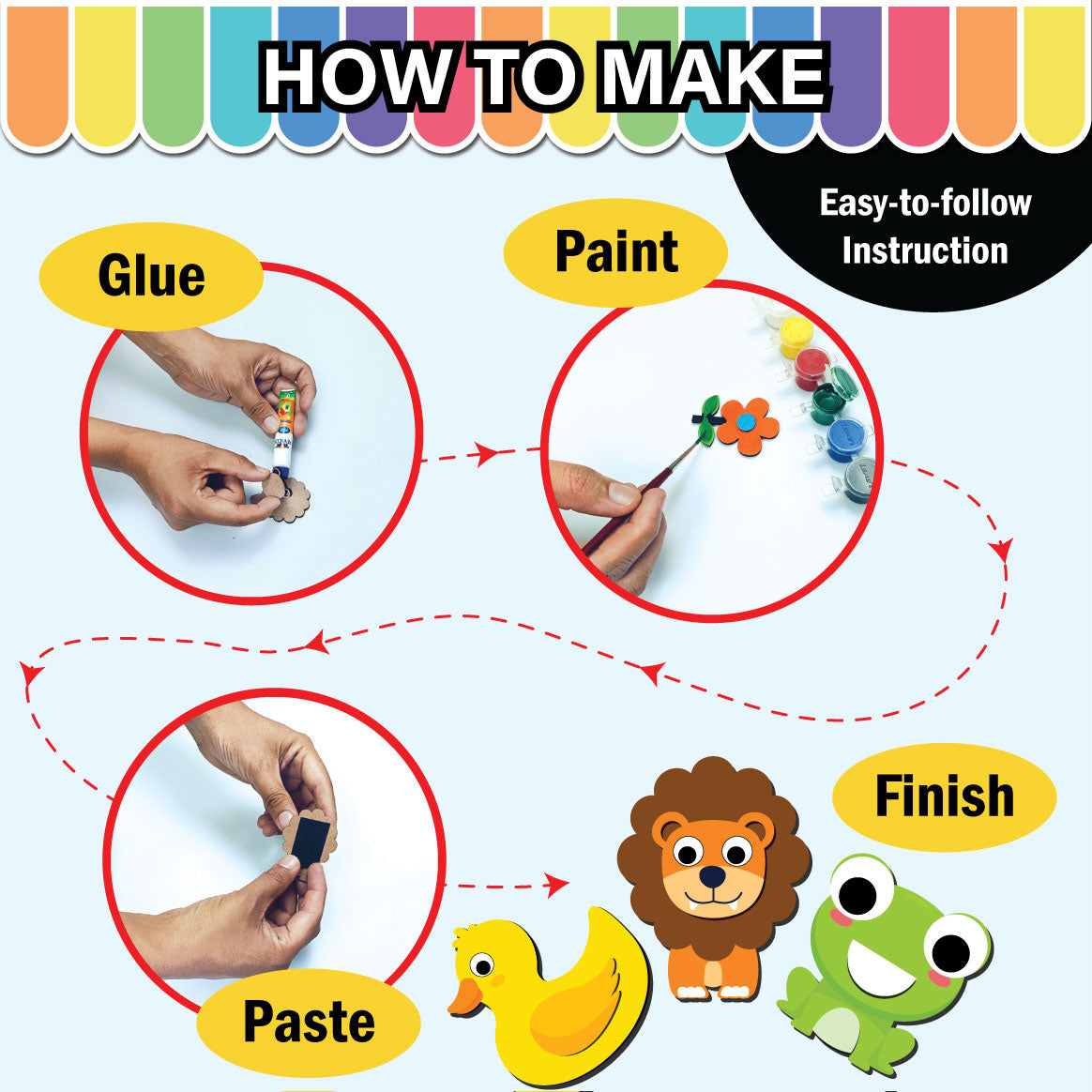 Wooden Magnets Art and Craft Activity Kit, Age 6+