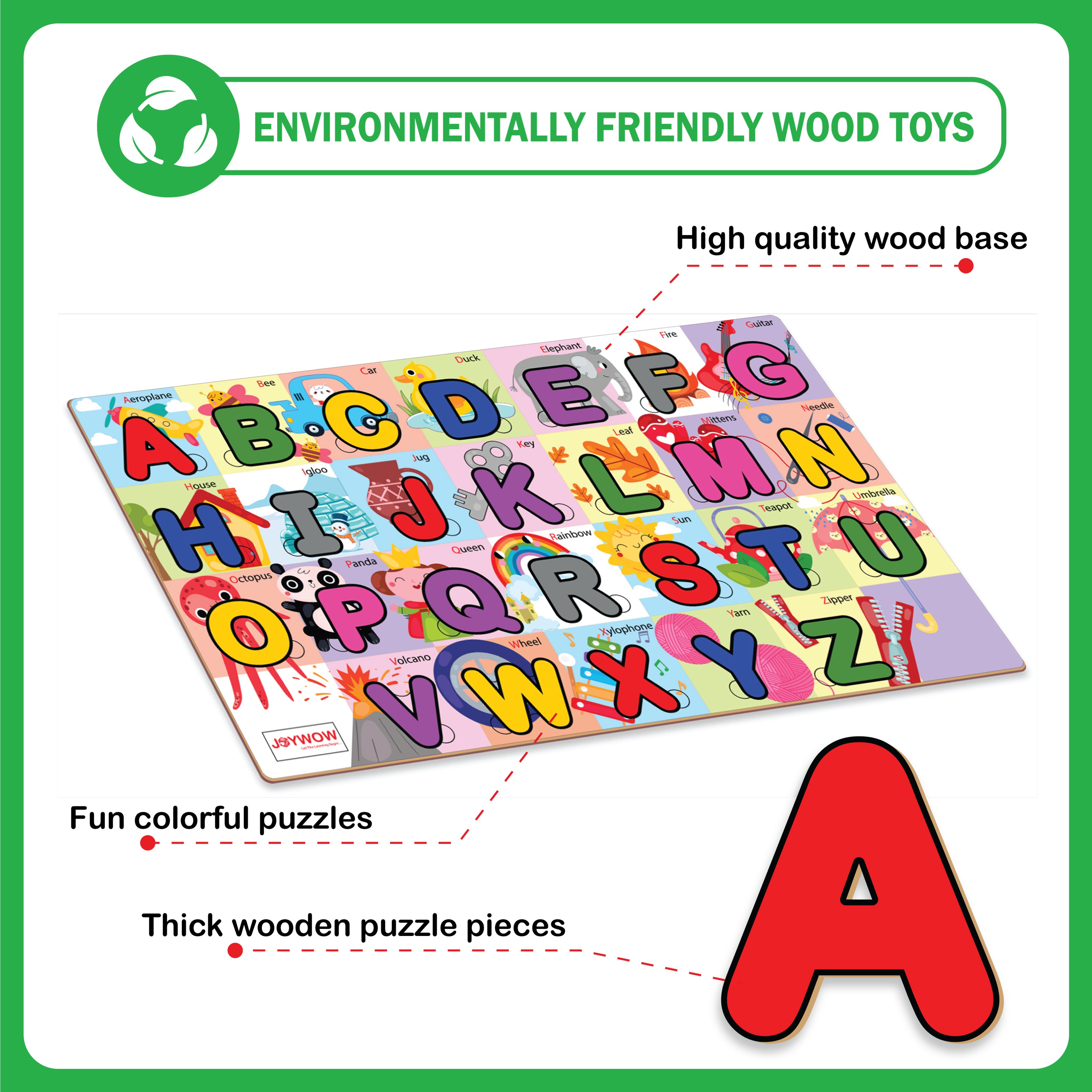 Wooden Alphabet Puzzle, Age 2+