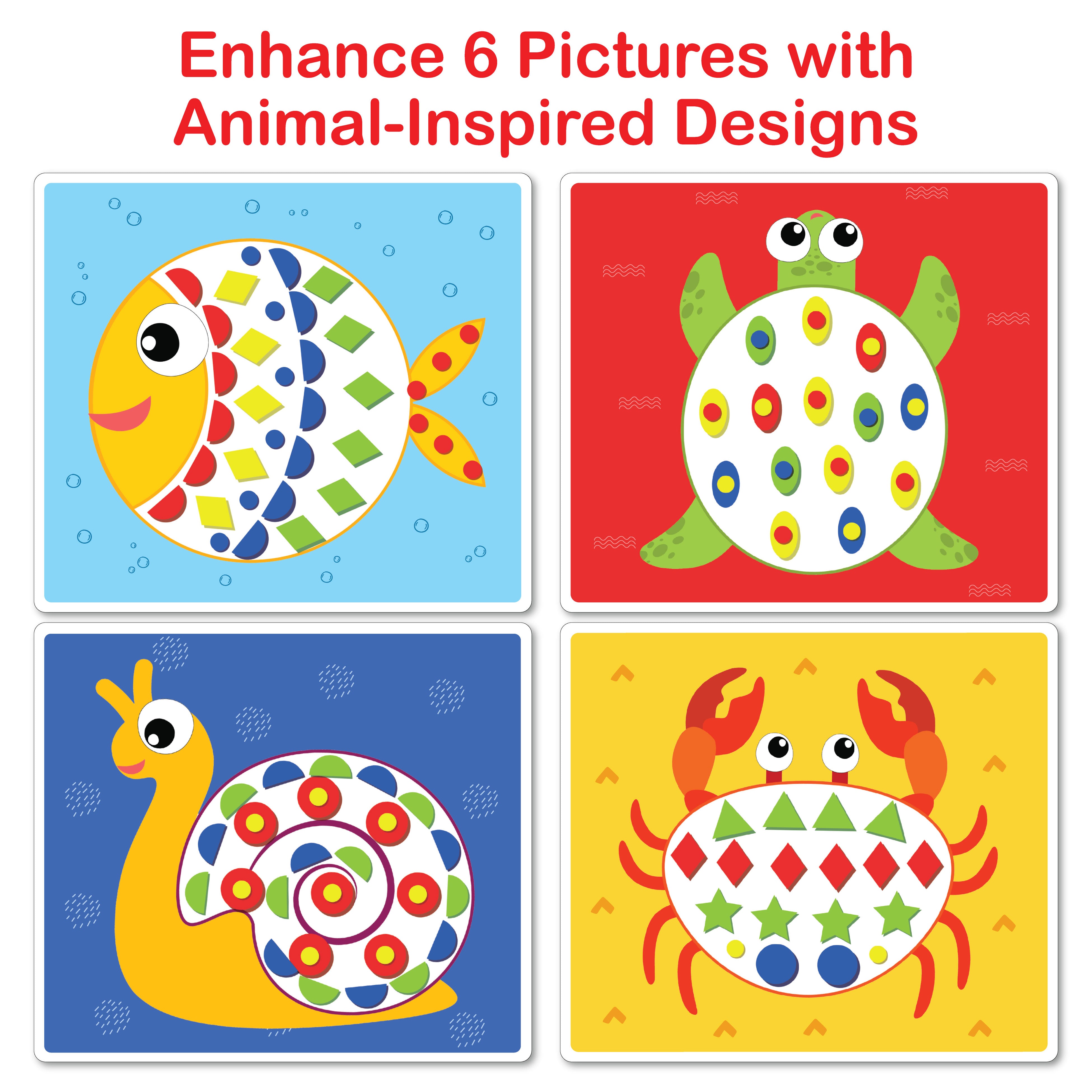 Sticky Mosaic Animal Art Craft Kit, Age 3+