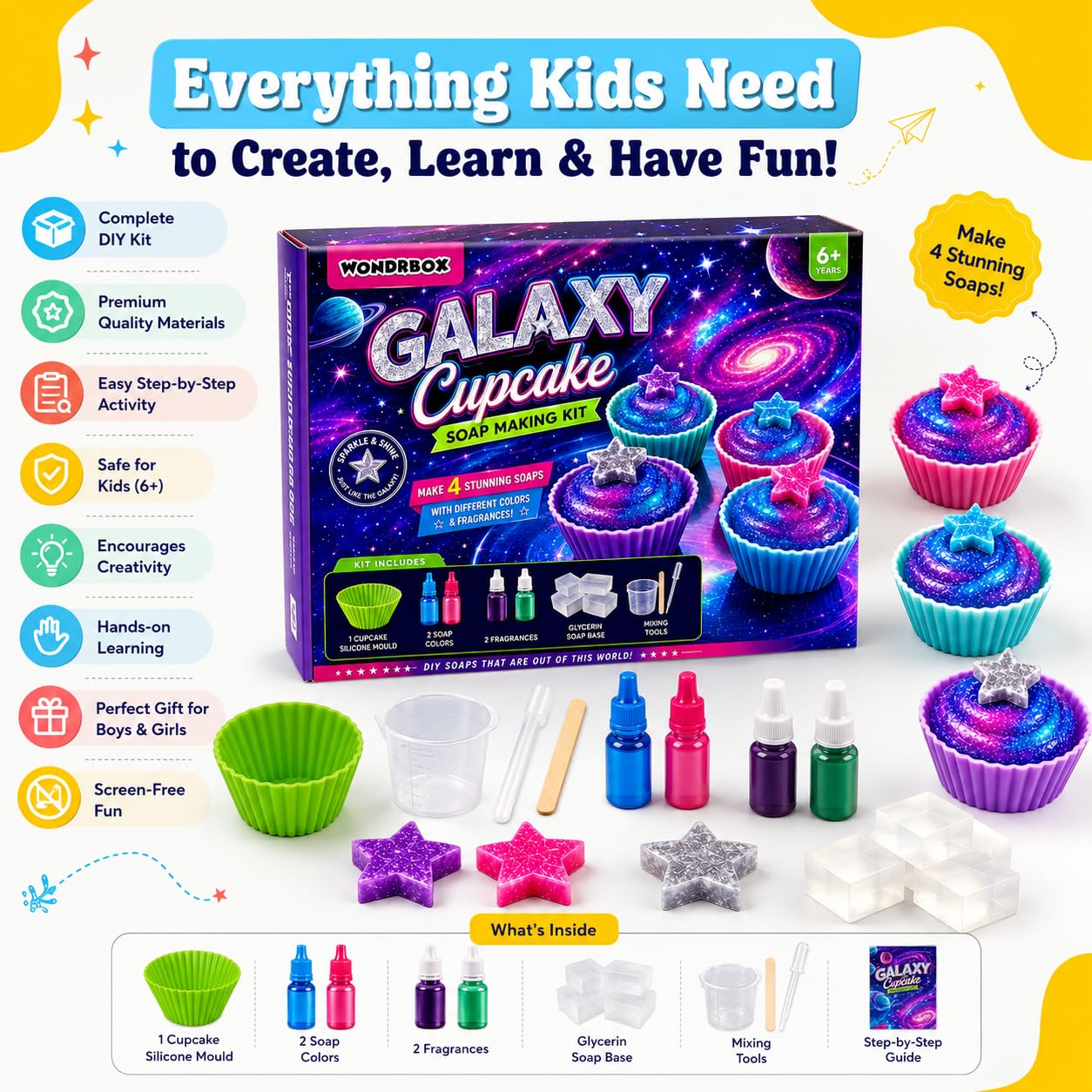 Galaxy Soap Making Science Kit for Kids  Pack of 10