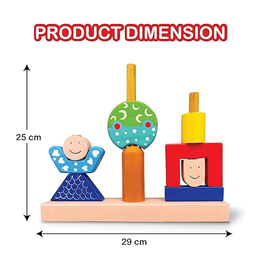 Day And Night Stacking Wooden Toy, Age 2+