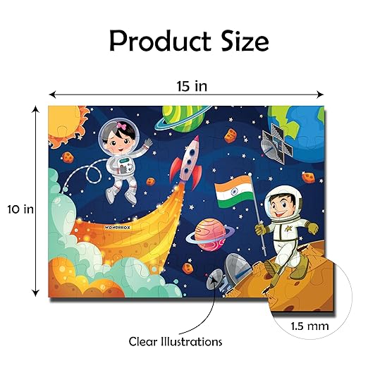 Birthday return gift Space 60 Pcs Jigsaw  Puzzle ,Pack of 10 , Age 5+