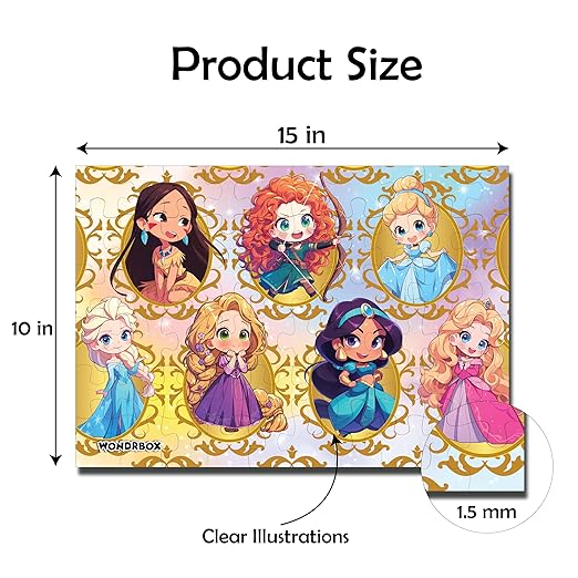 Birthday Return Gifts for Kids ,60 pcs Princess Jigsaw Puzzle ,Pack of 5 Age 5+