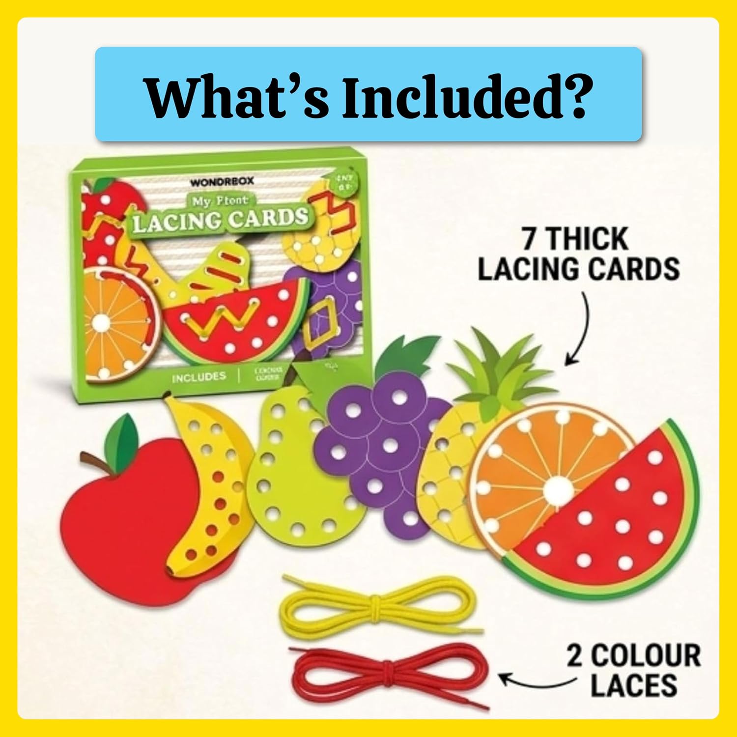 Fruit Lacing Activity Kit, Age 2+