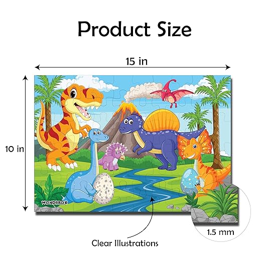 60 Pieces Dinosaur Jigsaw Puzzles, Age 5+