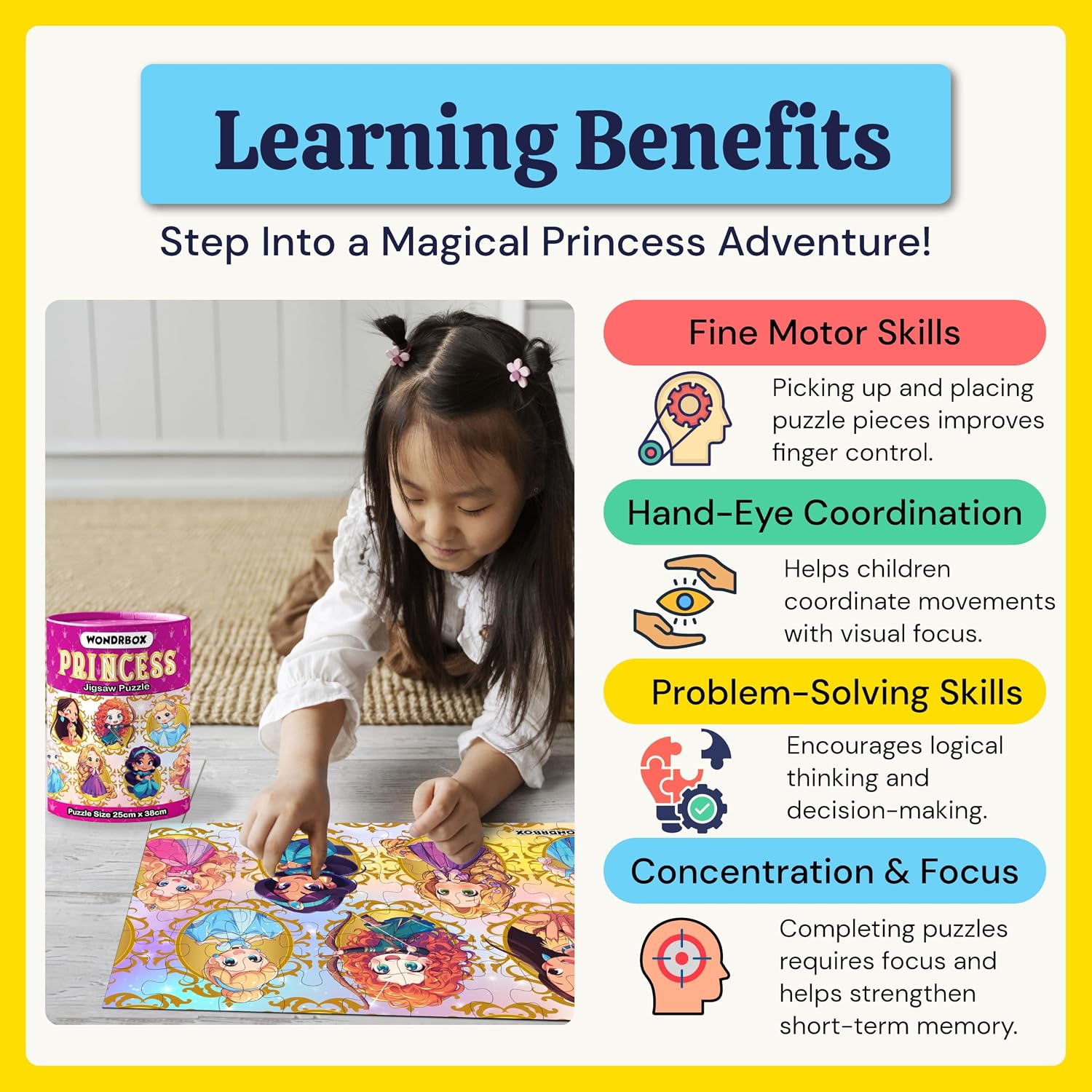 Princess 60 PCS Jigsaw Puzzle, Age 5+