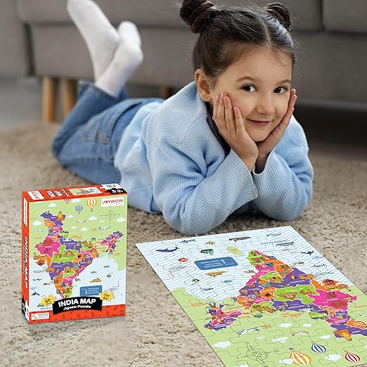 Birthday Returns Gift  India Map Jigsaw Puzzle Pack of 10 , Age 5+