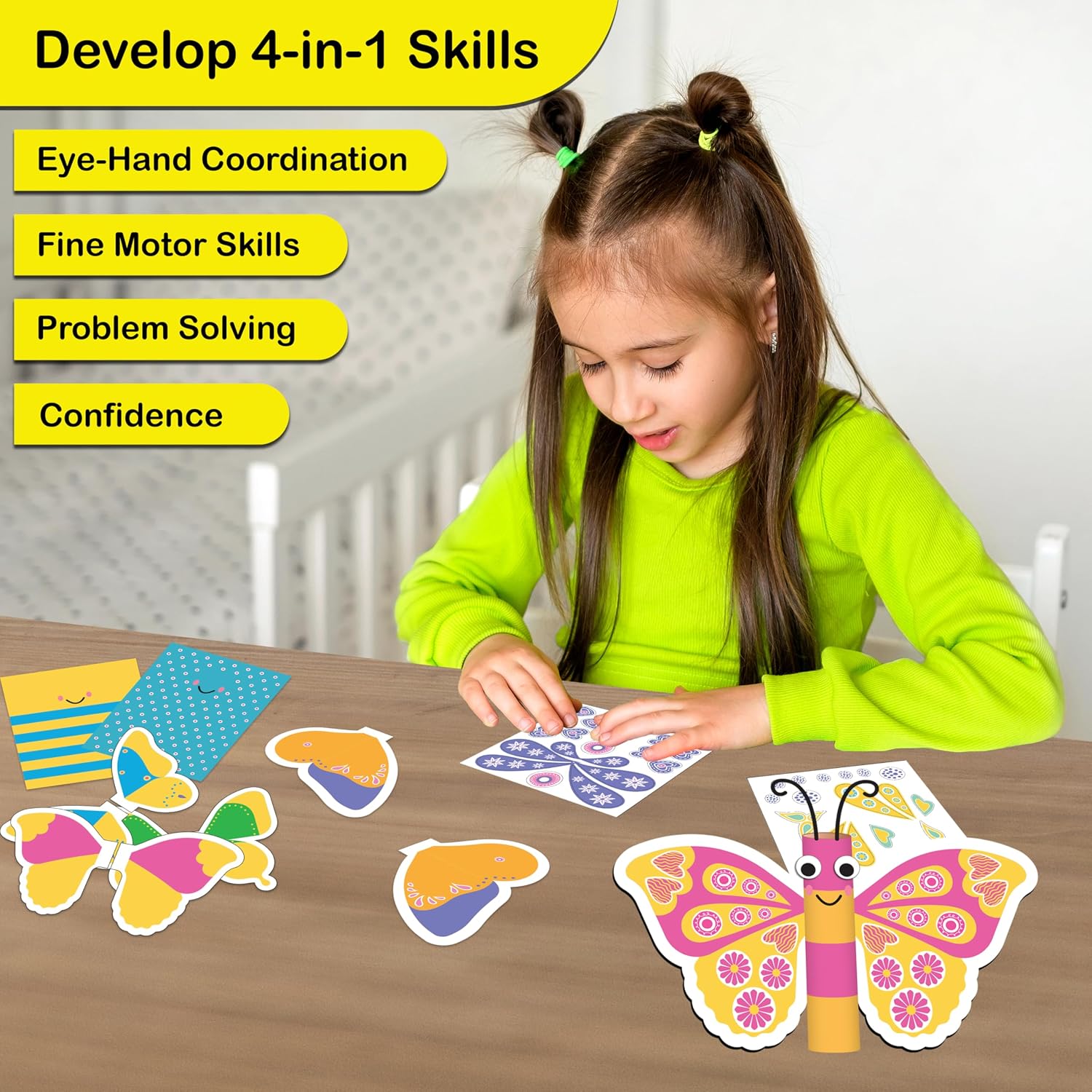 Butterflies Arts and Crafts Activity Kit, Age 4+