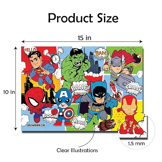 Birthday Return Gifts for Kids ,60 pcs Superhero Jigsaw Puzzle,Pack of 10 Age 5+