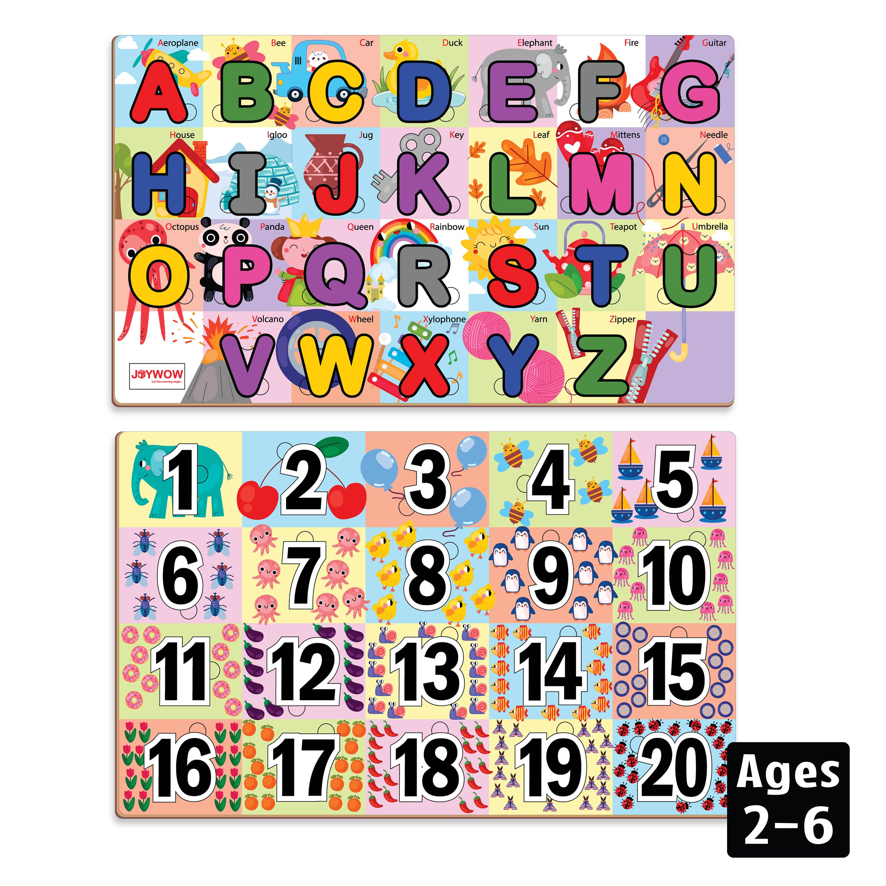 Wooden Alphabet and Numbers Puzzle, Age 2+