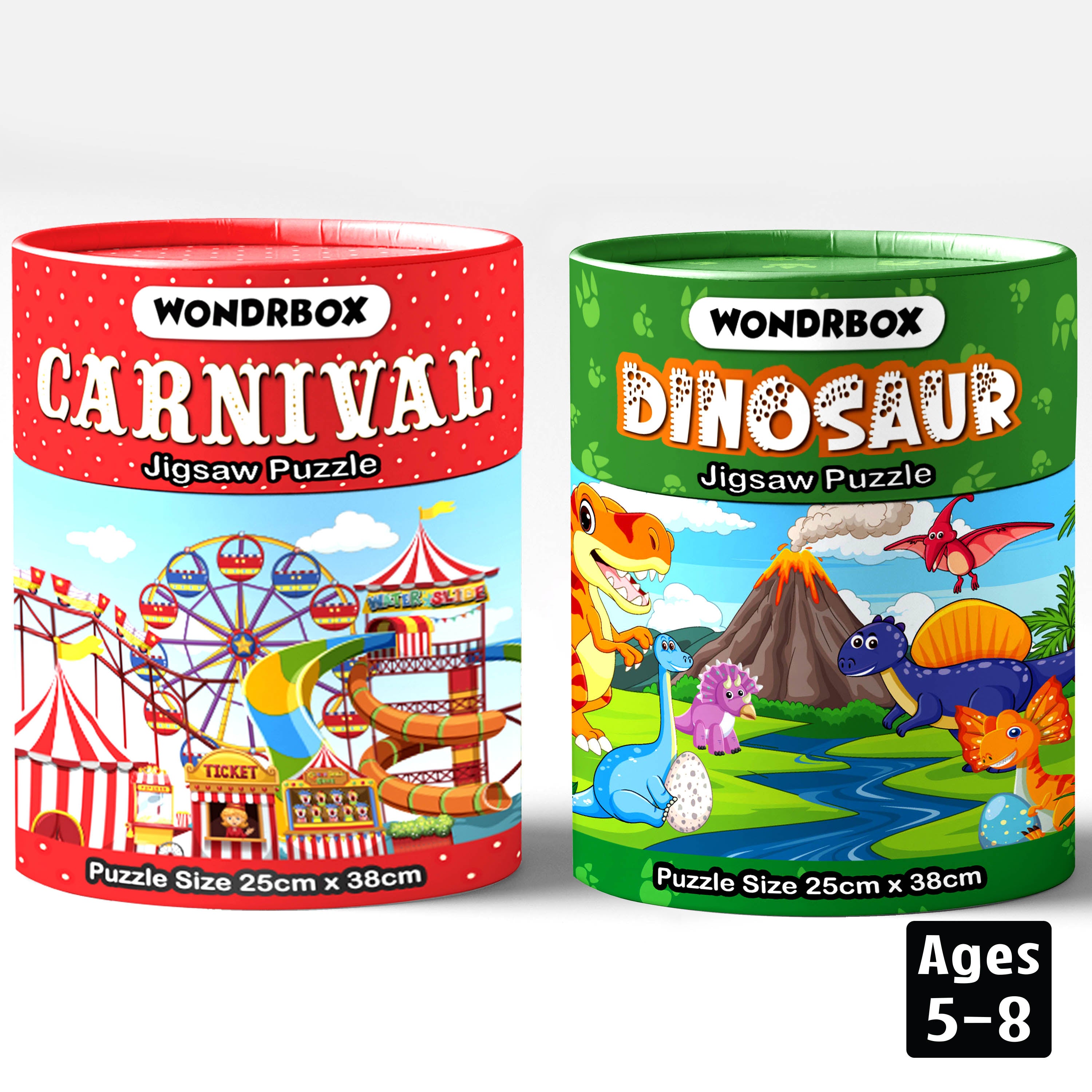 Dinosaur and Carnival Jigsaw Puzzle, Age 5+