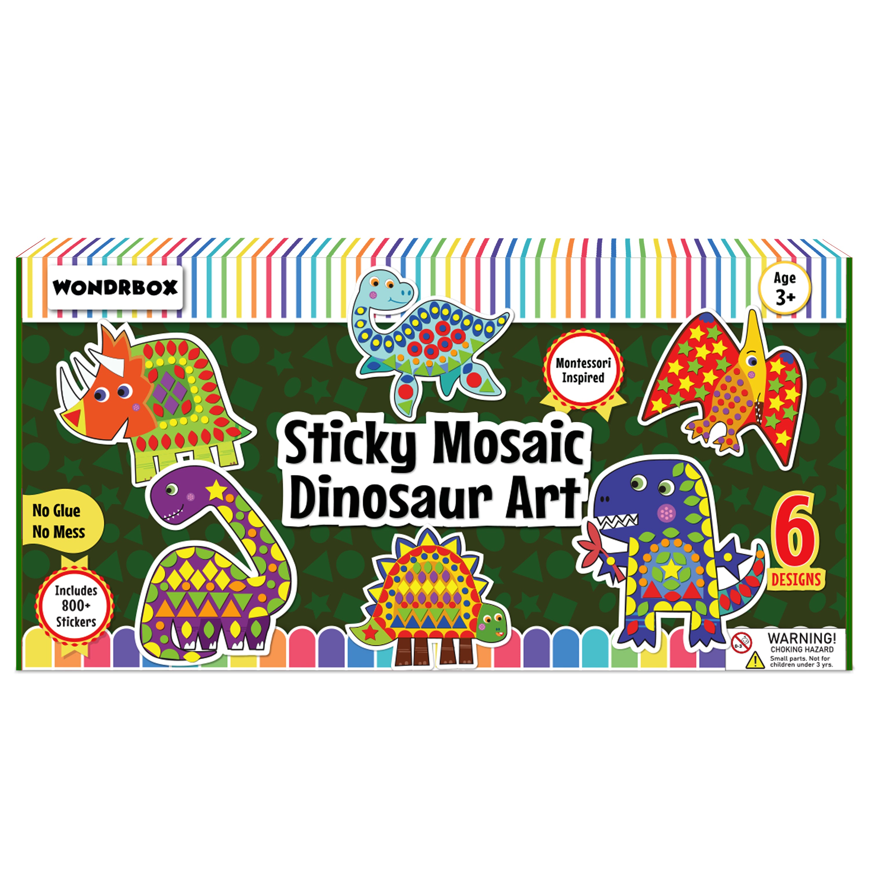 Sticky Mosaic Dinosaur Art Craft Kit,  Age 3+