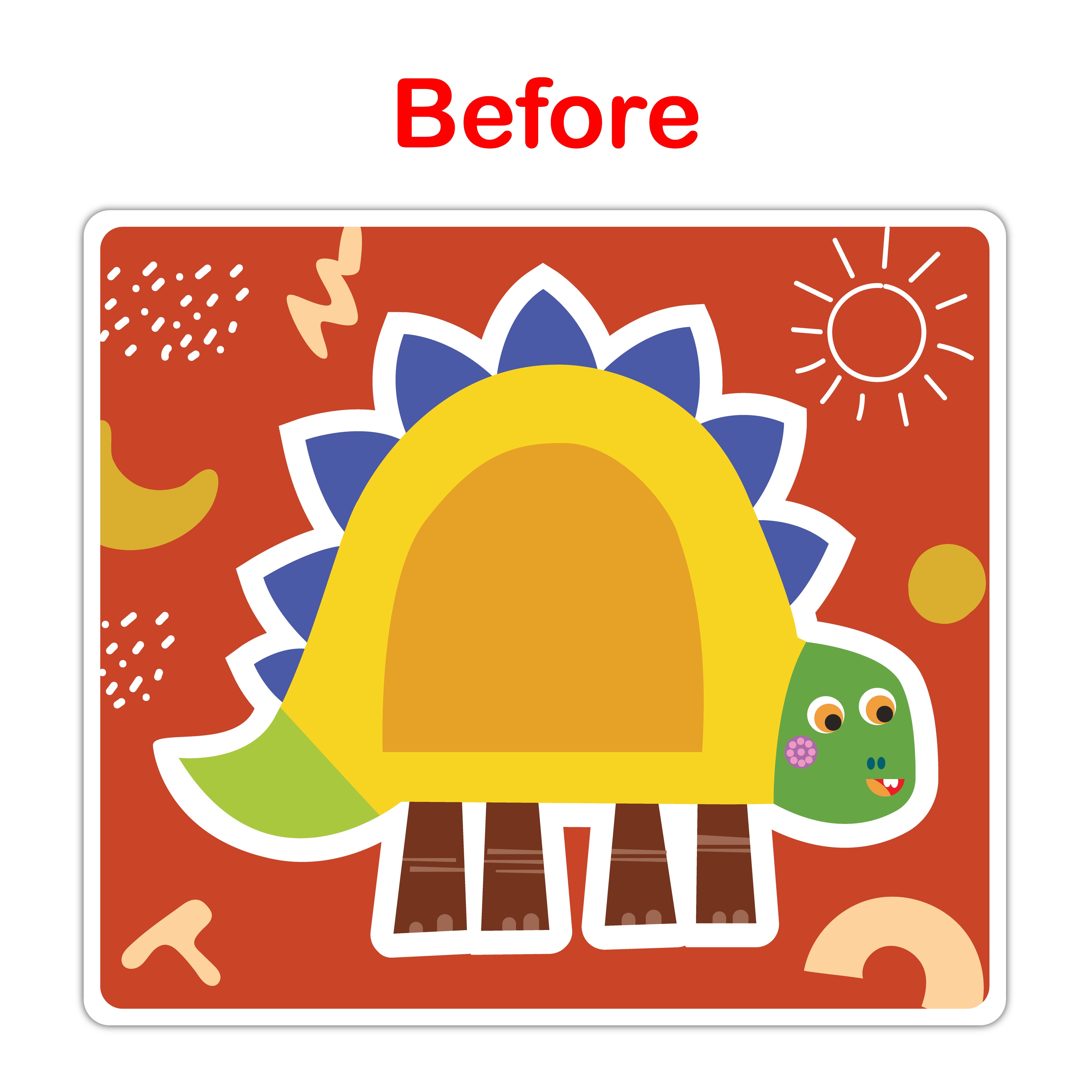 Sticky Mosaic Dinosaur Art Craft Kit,  Age 3+