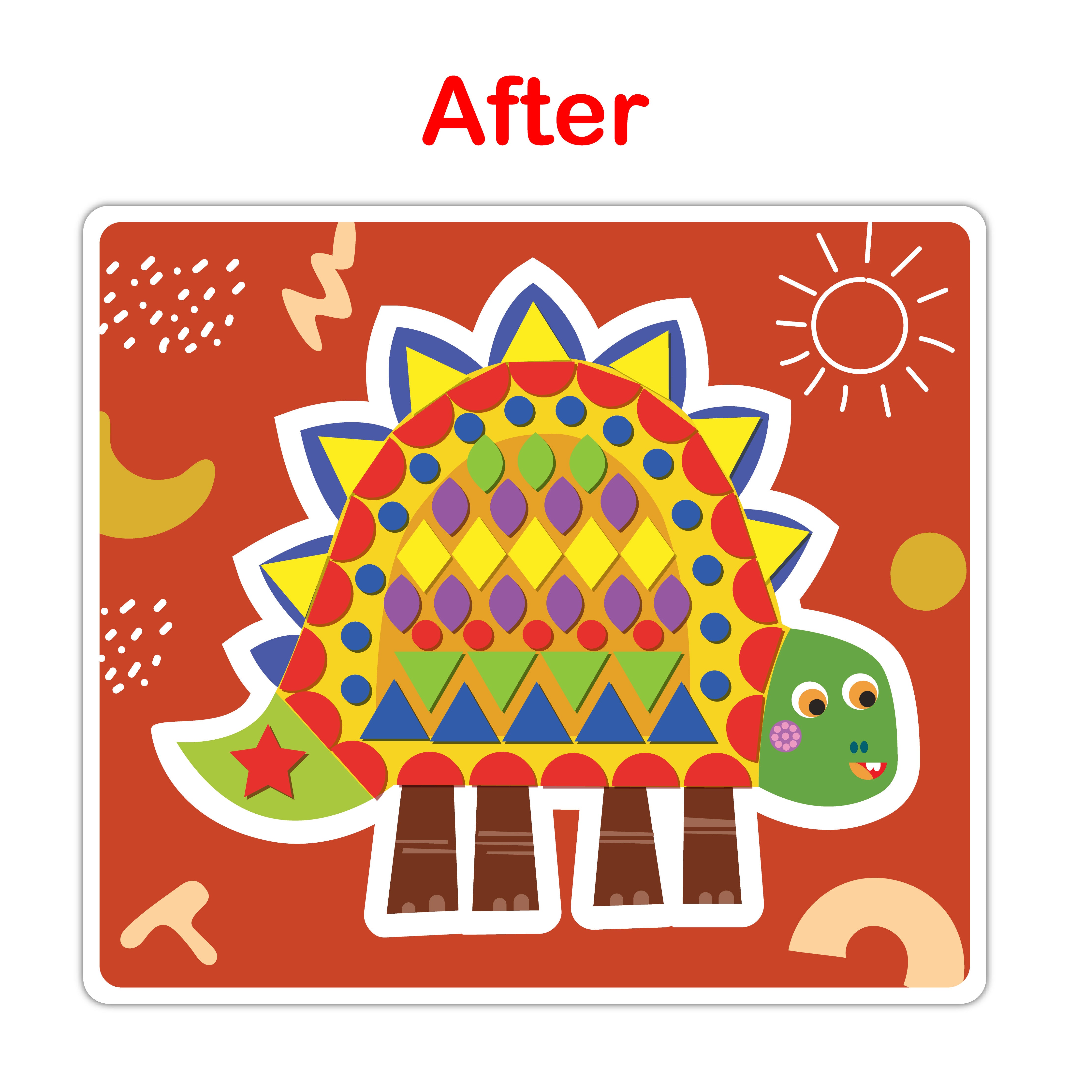 Sticky Mosaic Dinosaur Art Craft Kit,  Age 3+