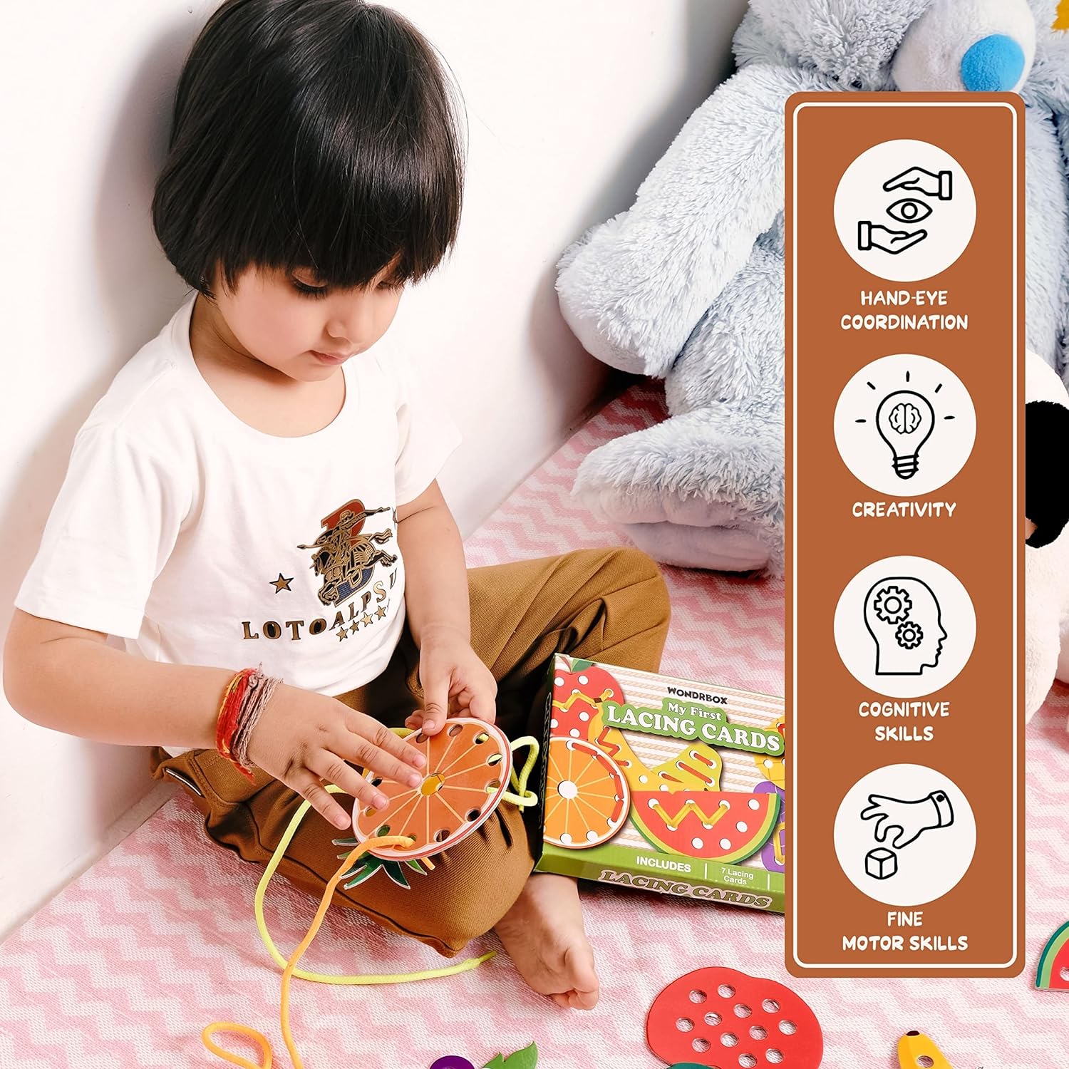 Fruit Lacing Activity Kit, Age 2+