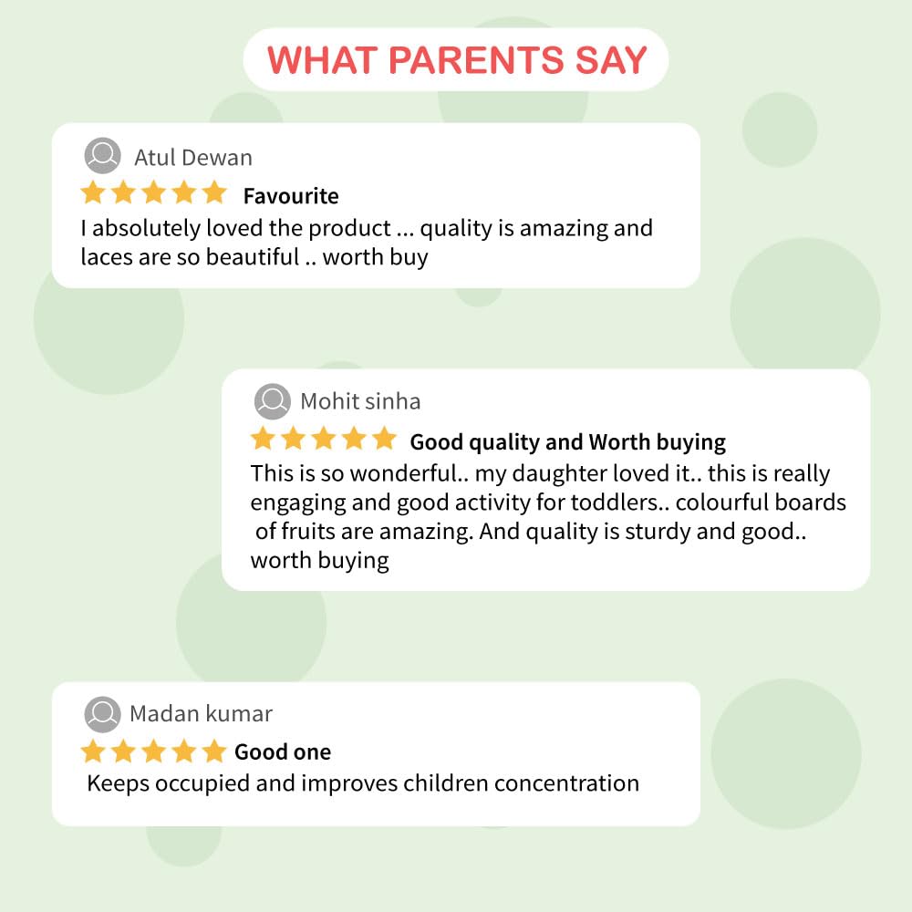 Fruit Lacing Activity Kit, Age 2+