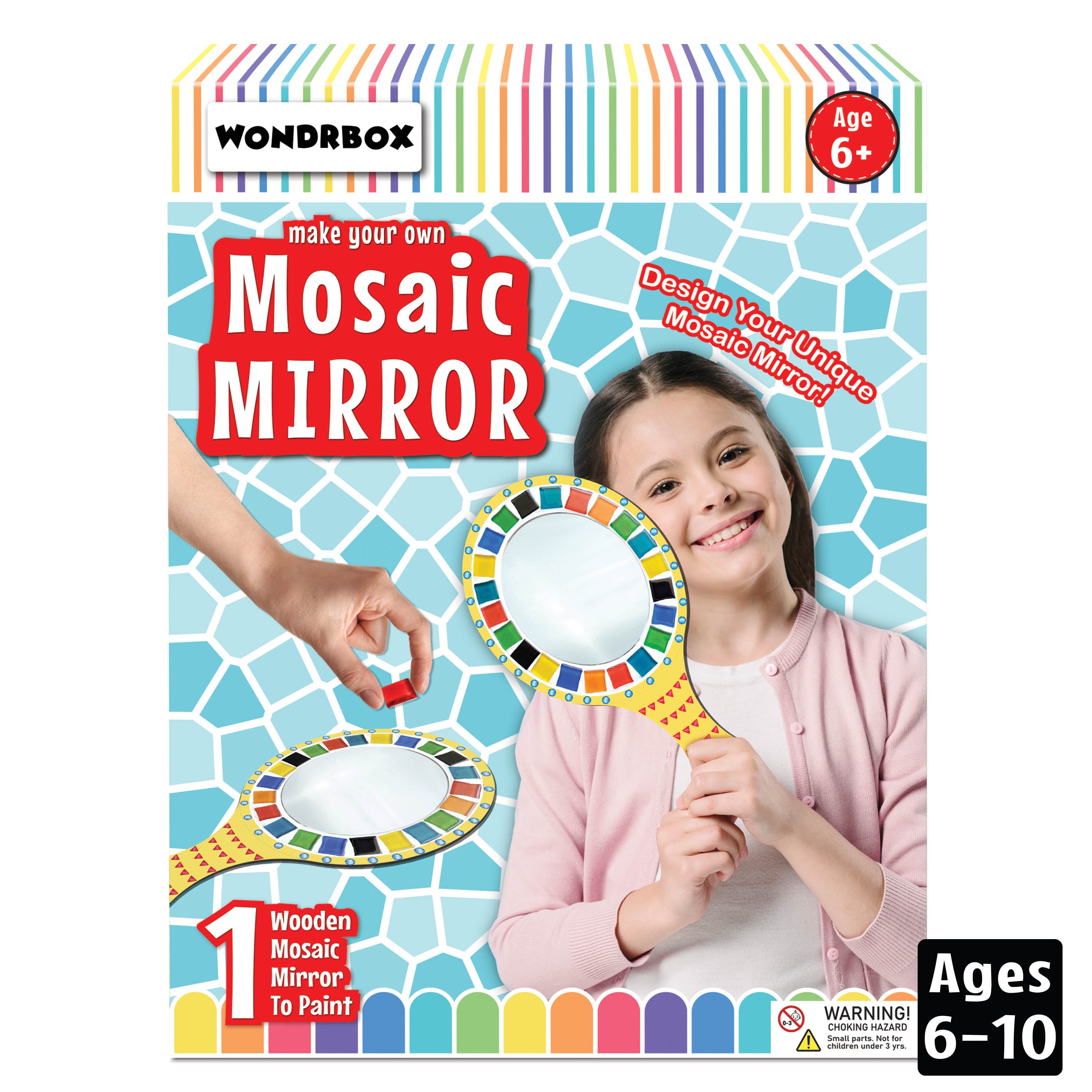 Mosaic Mirror Art and Craft Activity Kit, Age 8+