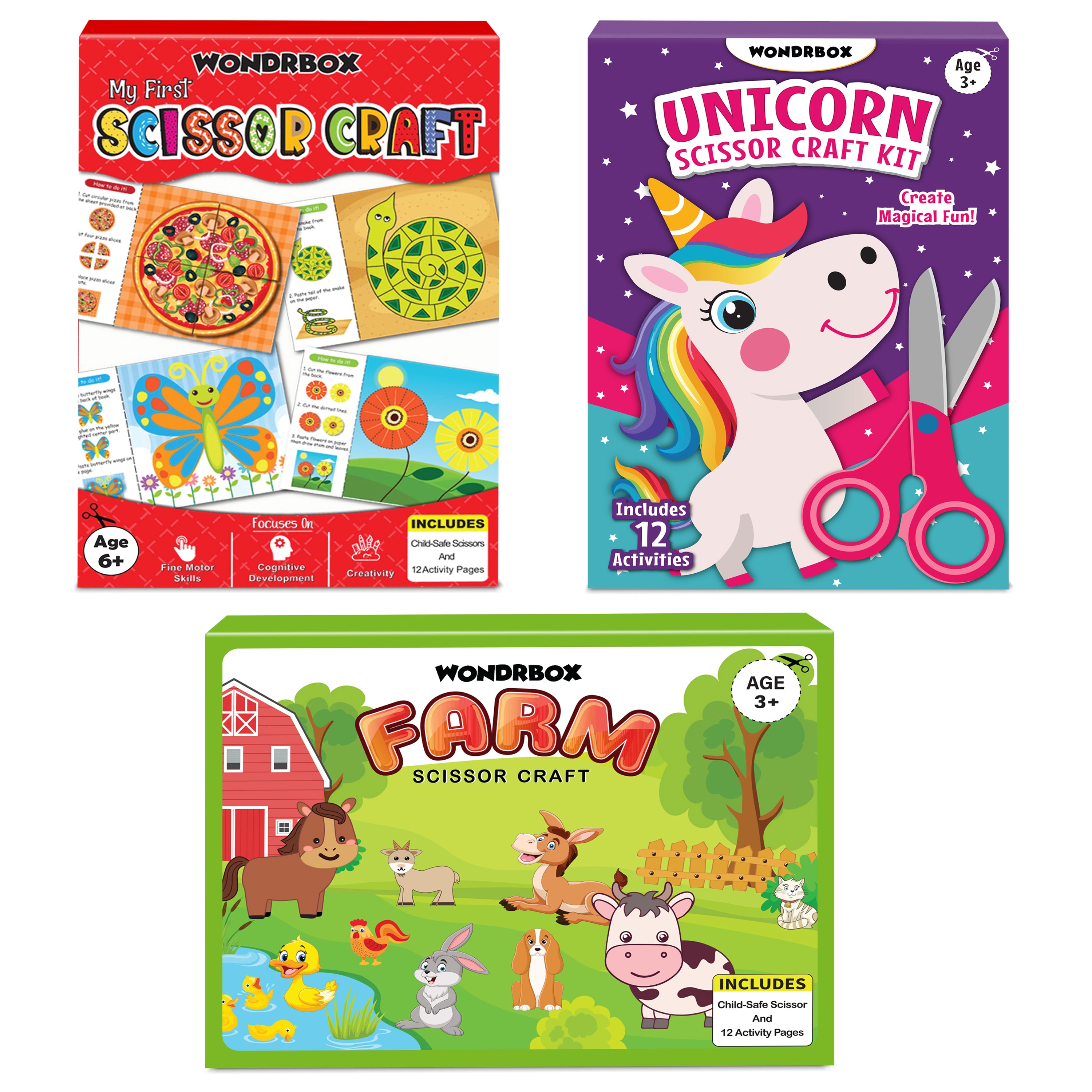 Scissor Craft Activity Kit, ( Set of 3 ), Age 3+