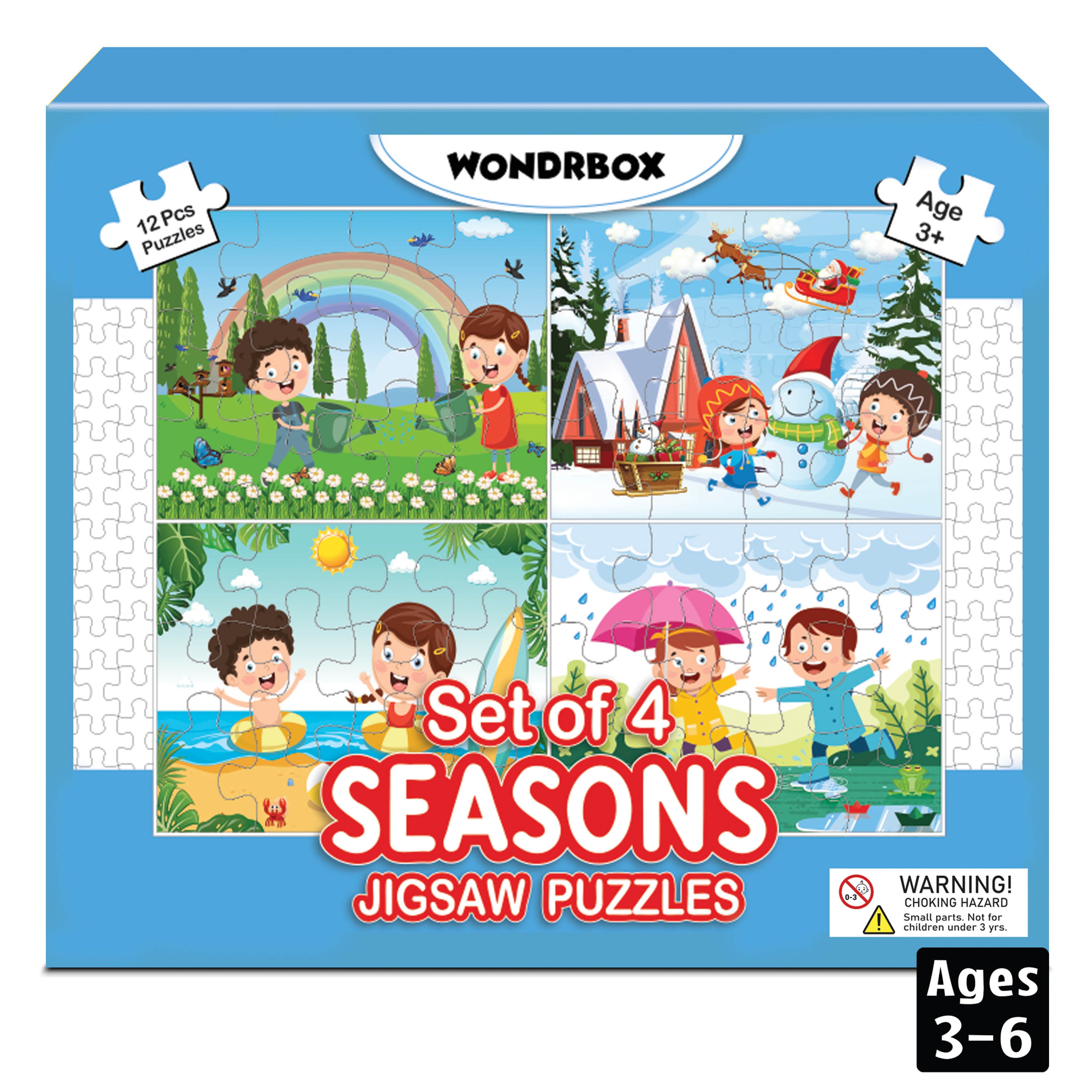 12 Pcs Seasons Jigsaw Puzzle, Age 3+