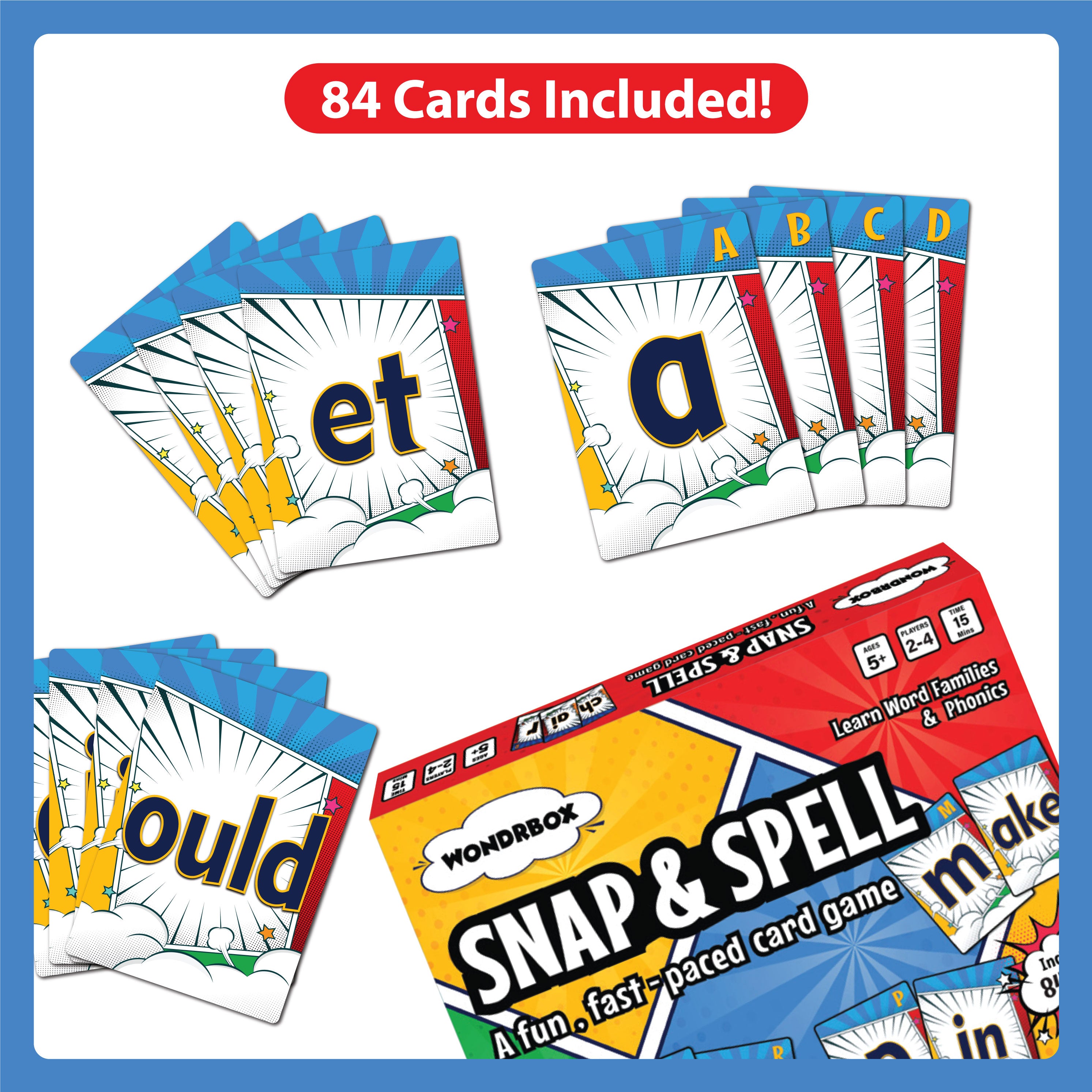 Snap & Spell Card Game,  Ages 5+