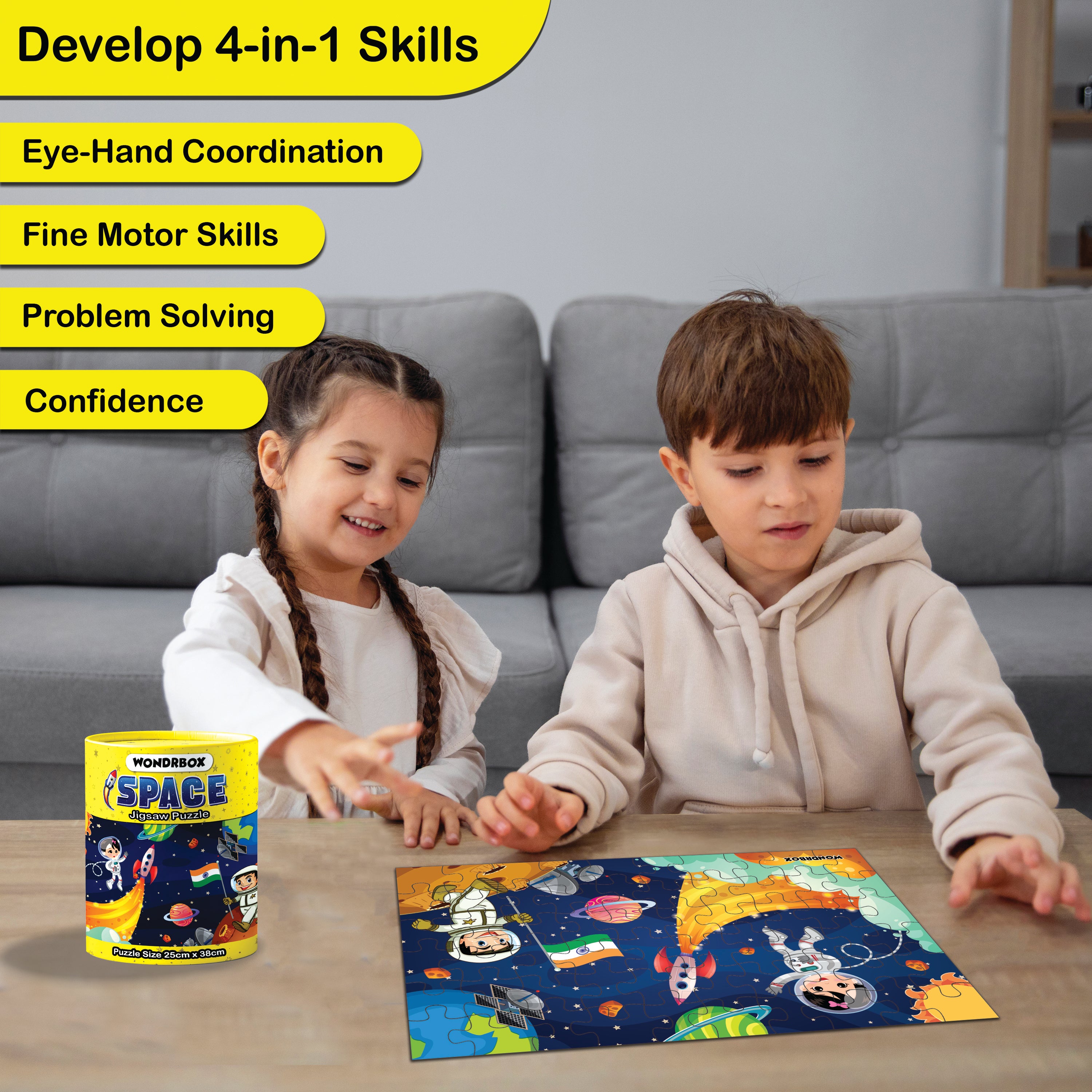 Birthday return gift Space 60 Pcs Jigsaw  Puzzle ,Pack of 5 , Age 5+