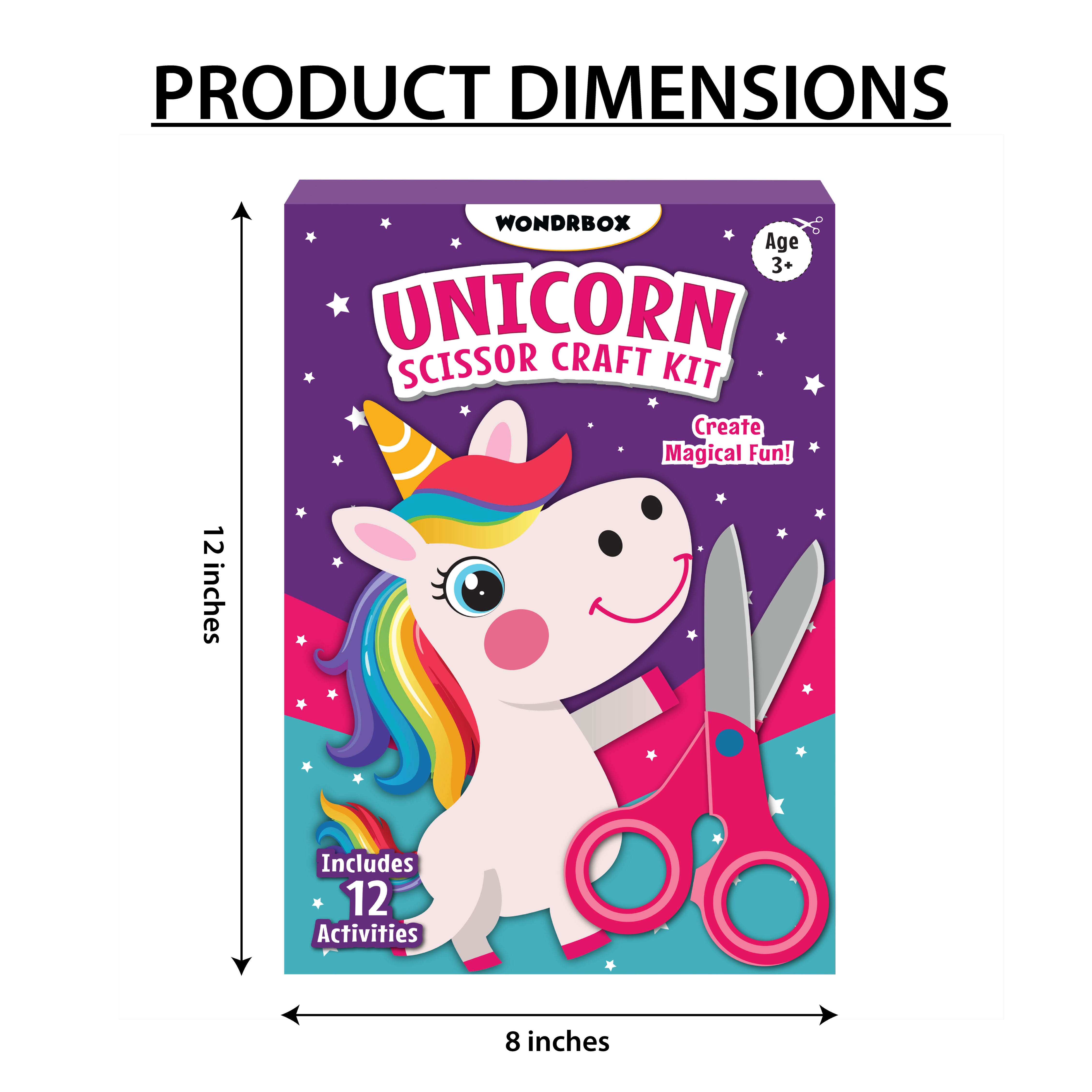 Birthday Return Gift Unicorn Scissor craft (Pack of 10) Age 3+