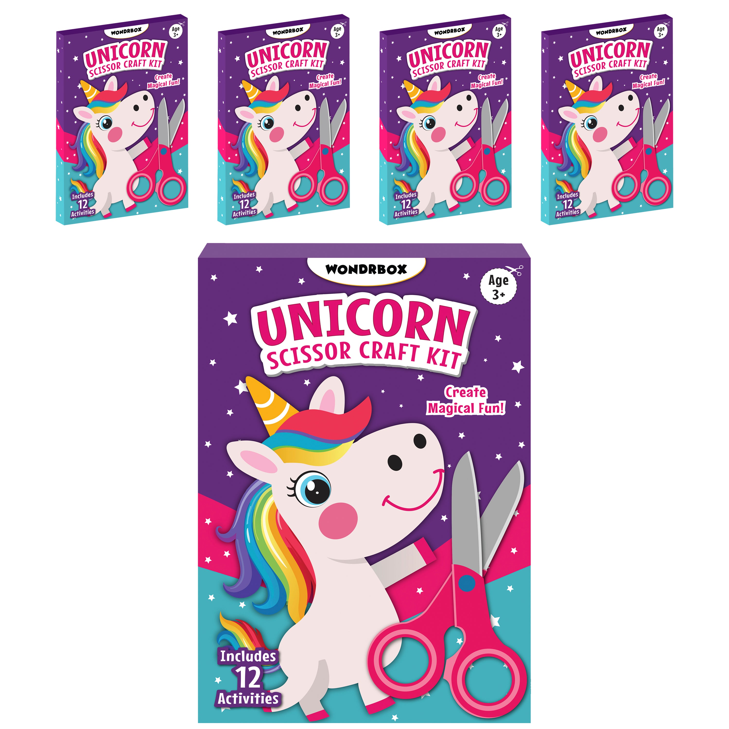 Birthday Return Gift Unicorn Scissor craft (Pack of 5) Age 3+