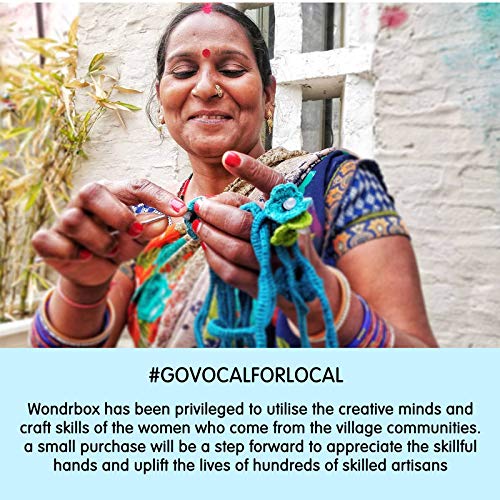 WONDRBOX Crochet Rattle Soft Toy, Bear,