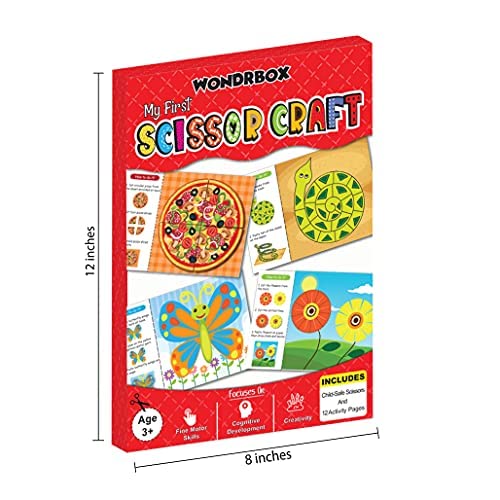 WONDRBOX Return Gifts for Kids Birthday (Pack of 6), Scissor Craft kit.