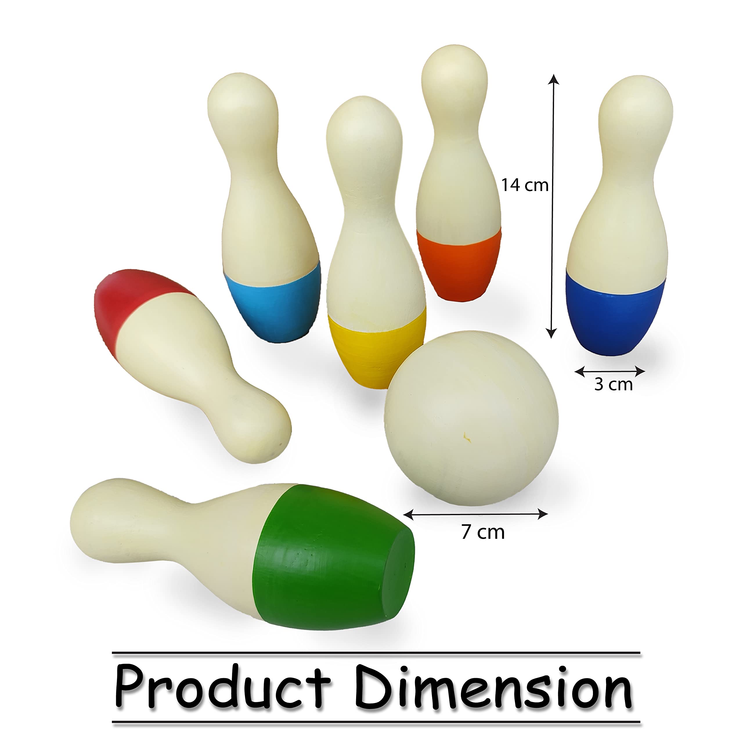 Wooden Mini Bowling Pins, Age 2+