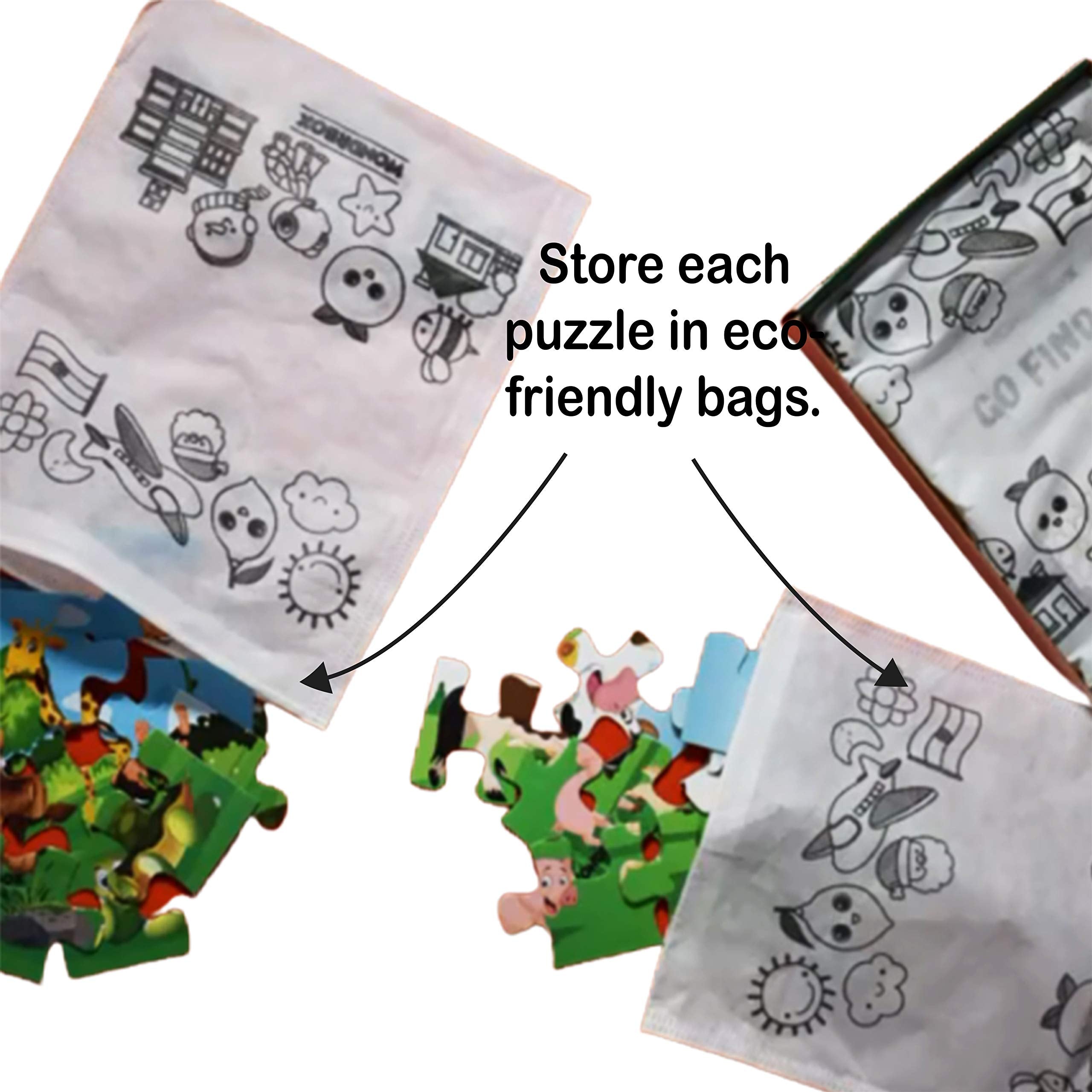 12 Pcs Animal and Birds Jigsaw Puzzle, Age 3+