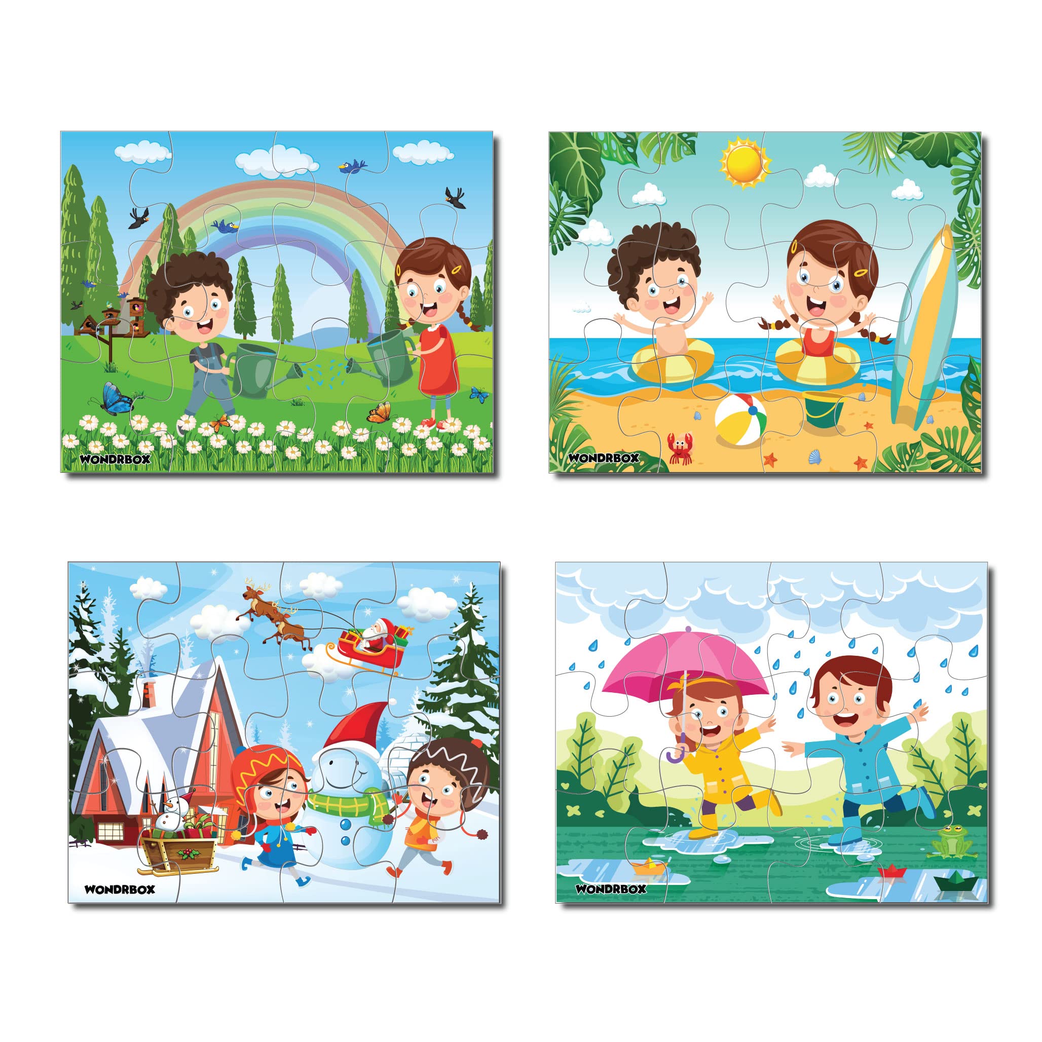 12 Pcs Seasons Jigsaw Puzzle, Age 3+
